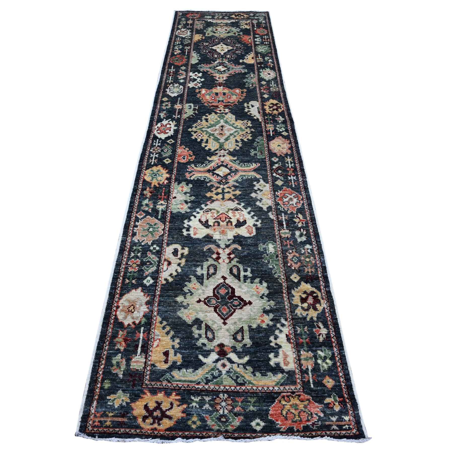 Oushak-And-Peshawar-Hand-Knotted-Rug-445135