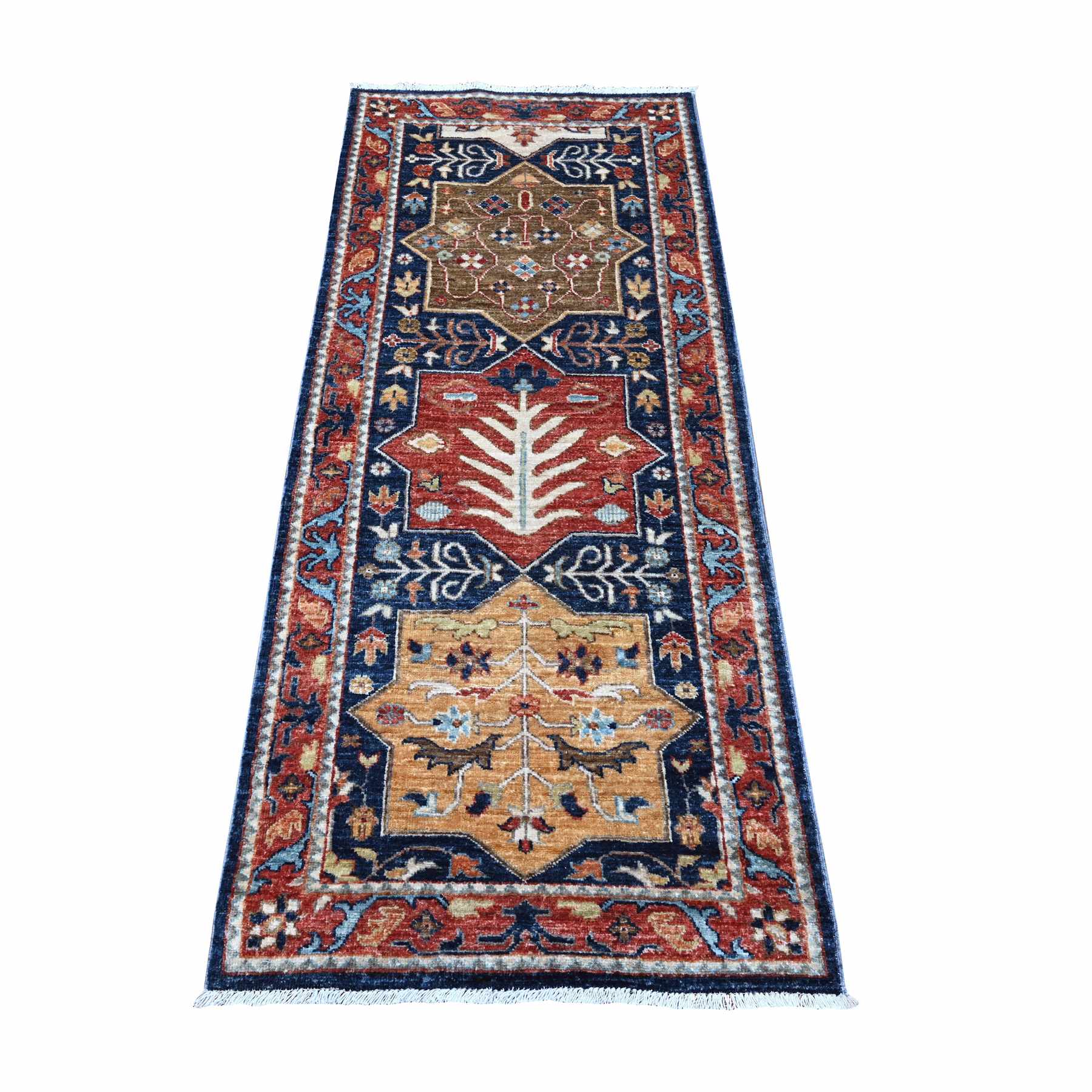 Oushak-And-Peshawar-Hand-Knotted-Rug-445390