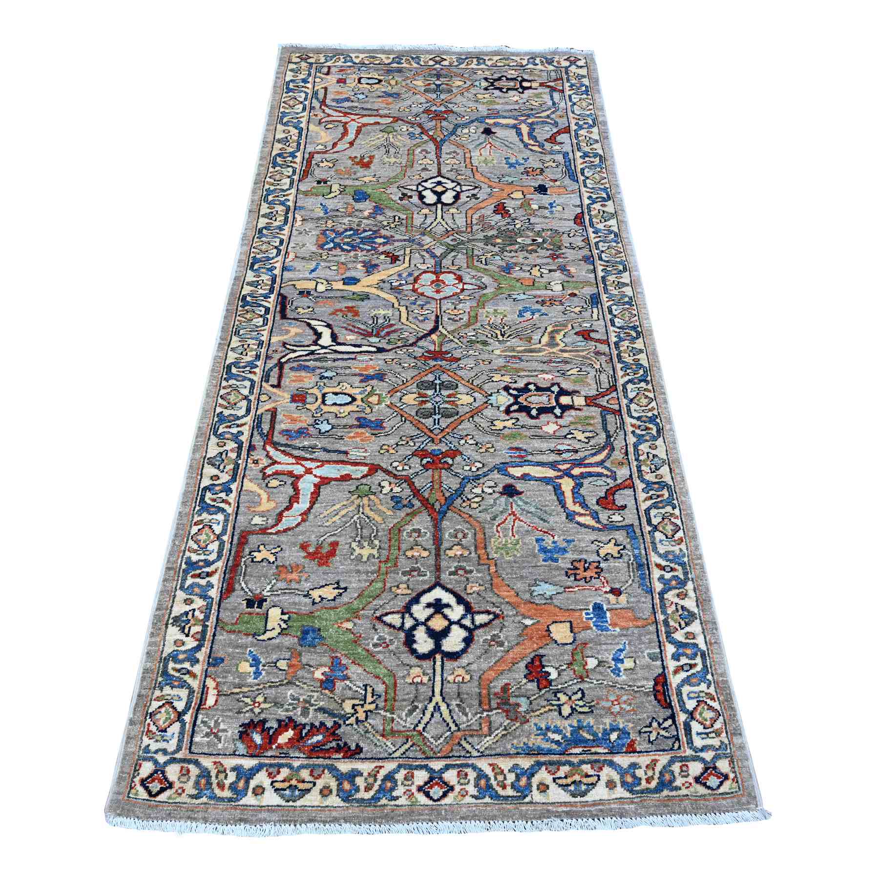 Oushak-And-Peshawar-Hand-Knotted-Rug-445395