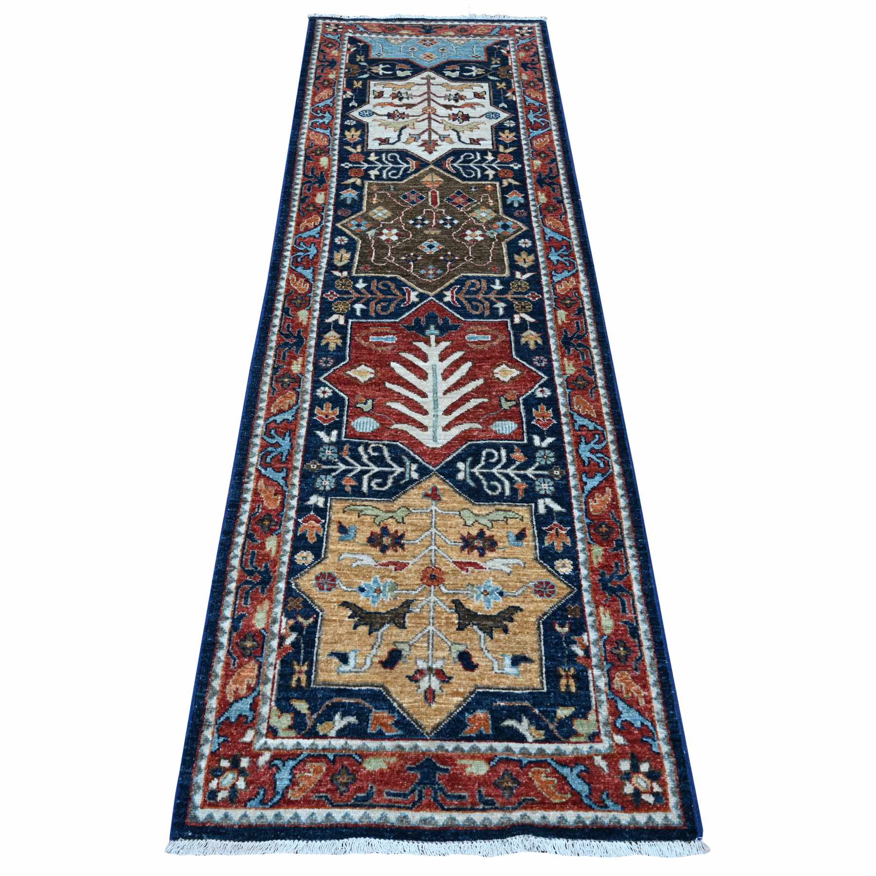 Oushak-And-Peshawar-Hand-Knotted-Rug-445400