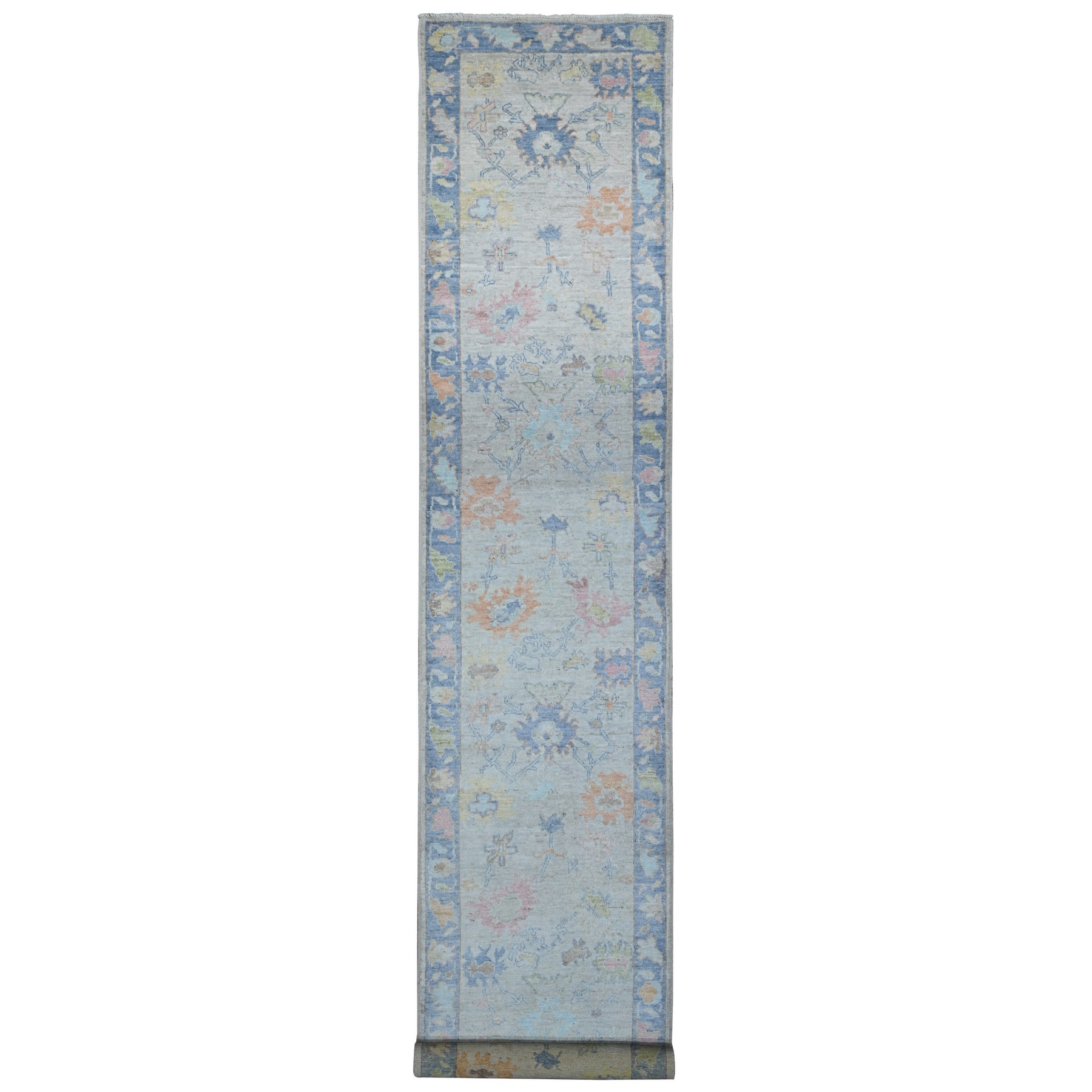 Oushak-And-Peshawar-Hand-Knotted-Rug-445485