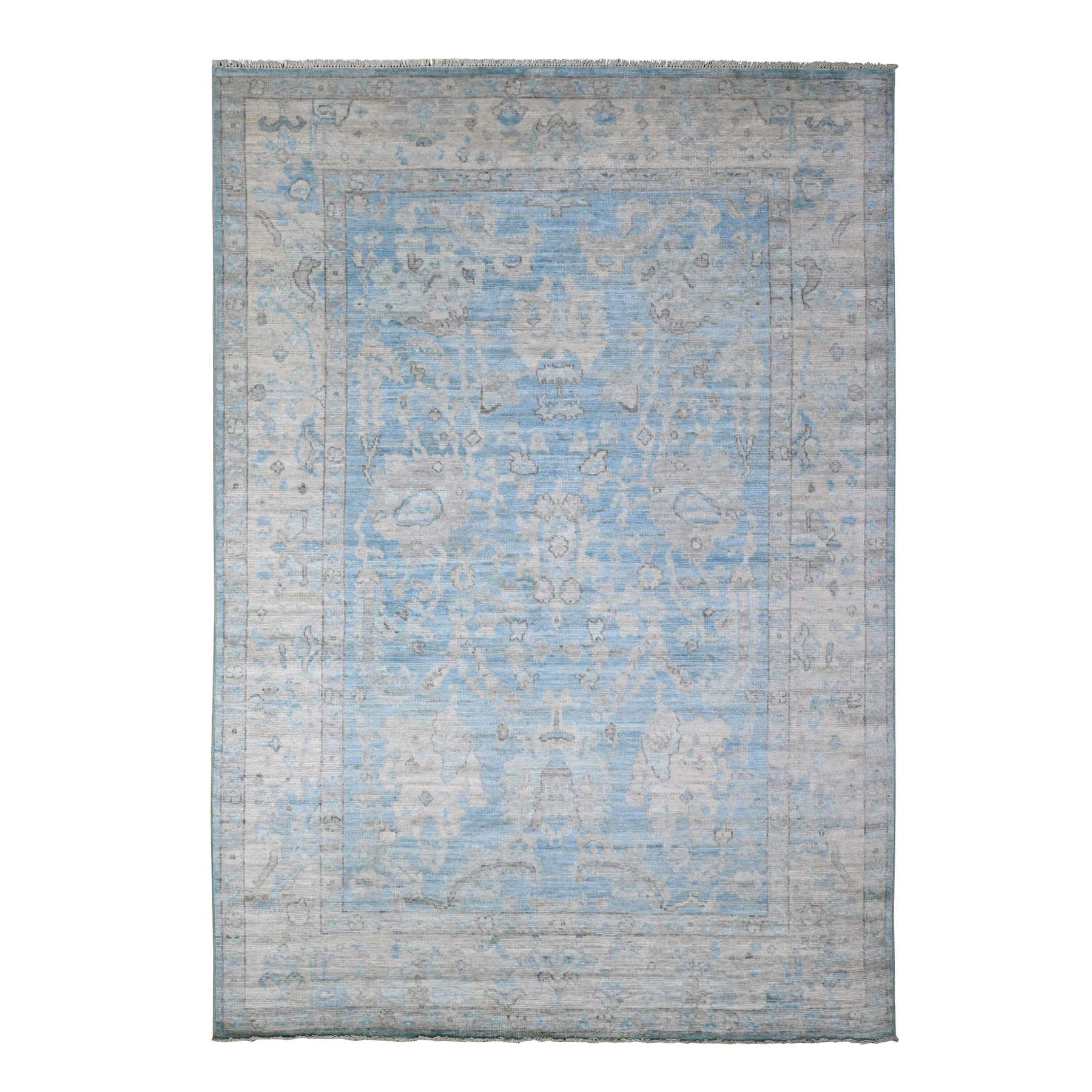 Oushak-And-Peshawar-Hand-Knotted-Rug-445600