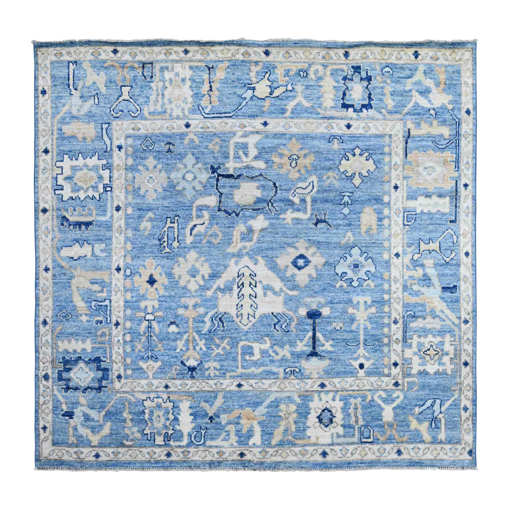 Oushak-And-Peshawar-Hand-Knotted-Rug-445615