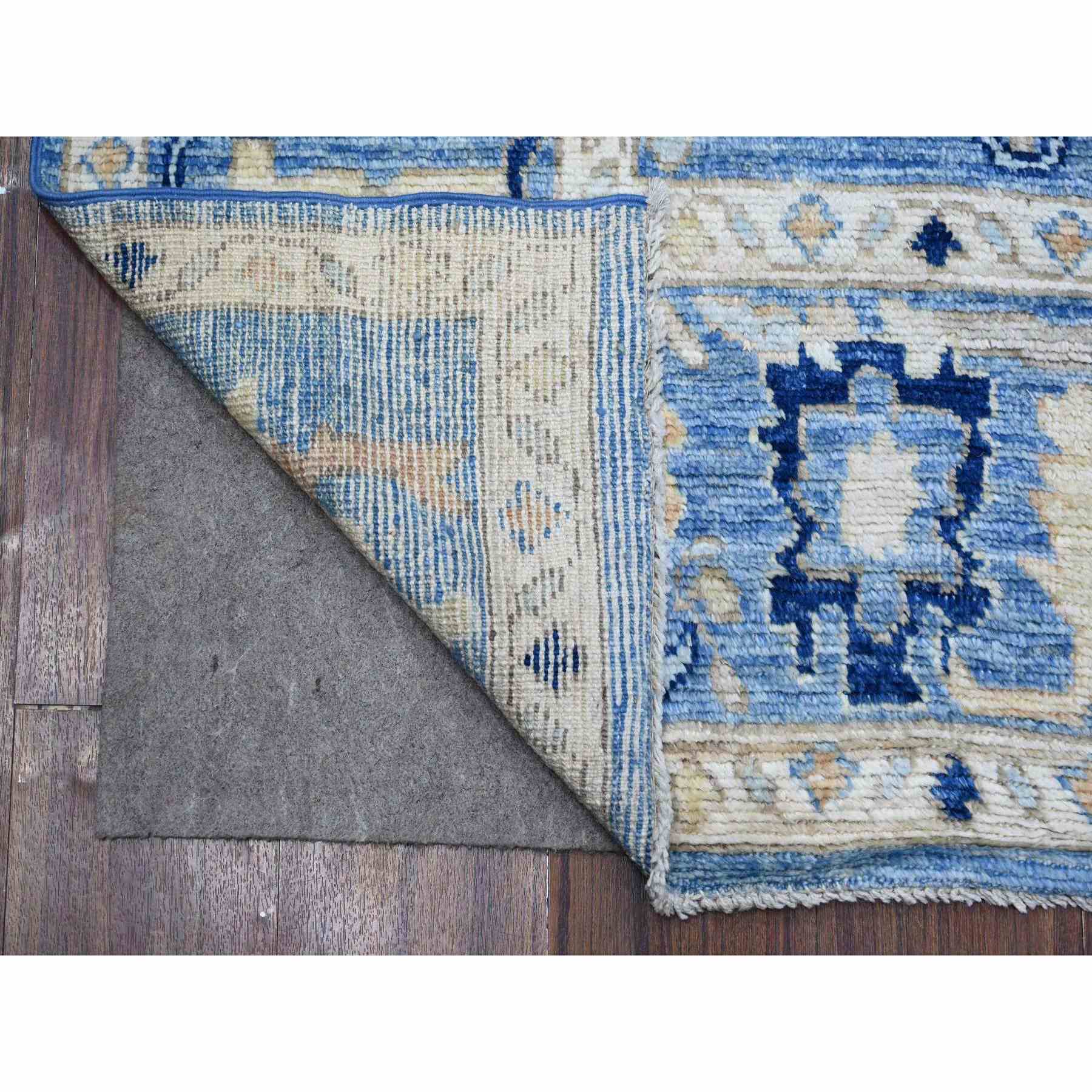 Oushak-And-Peshawar-Hand-Knotted-Rug-445615