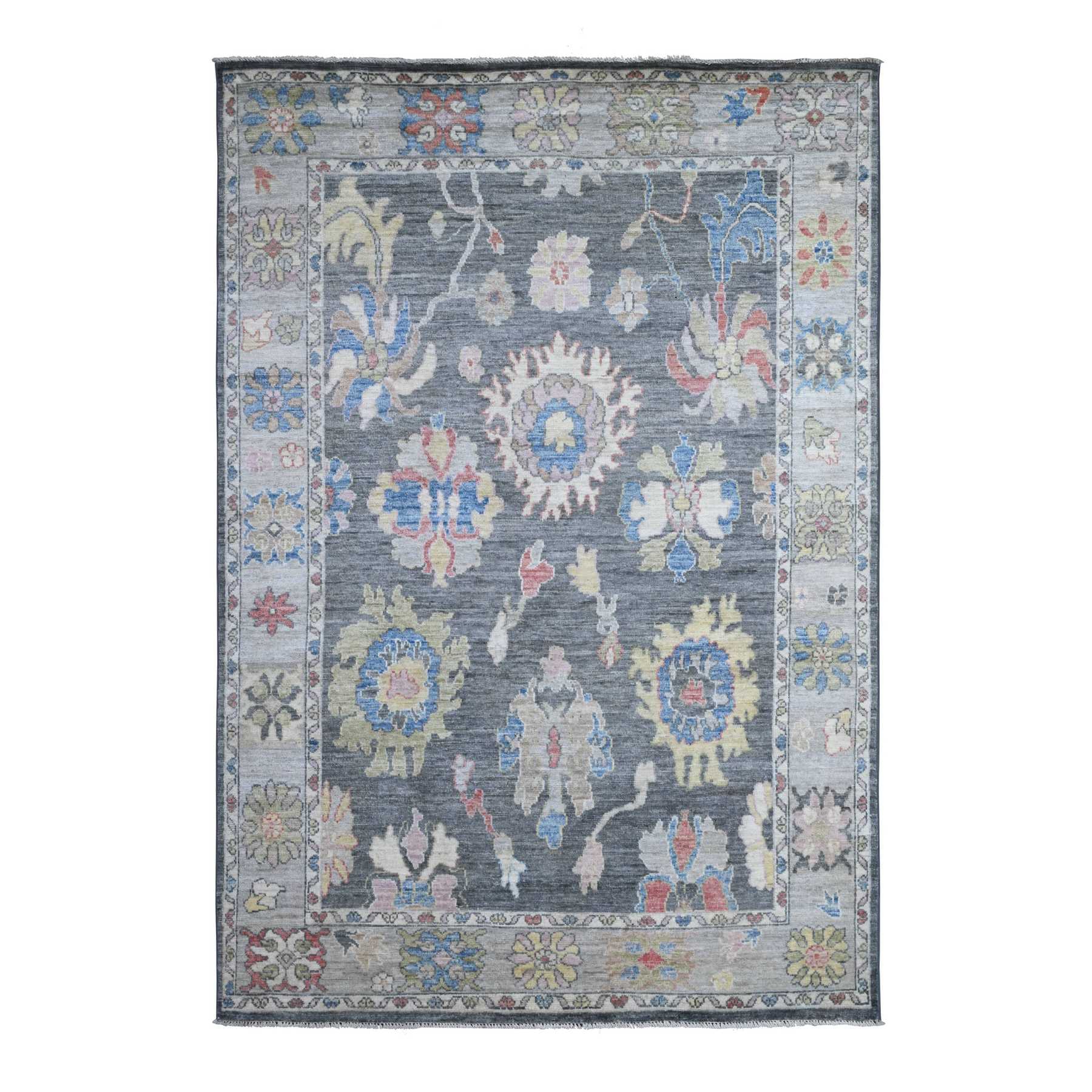 Oushak-And-Peshawar-Hand-Knotted-Rug-445620