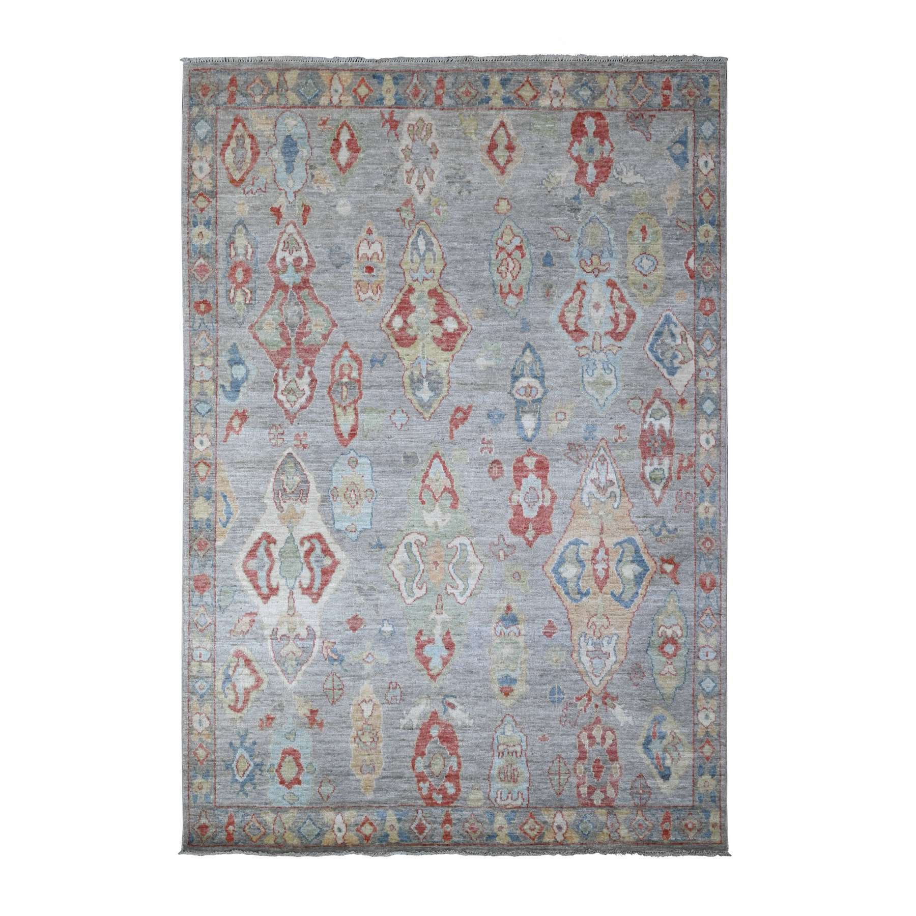 Oushak-And-Peshawar-Hand-Knotted-Rug-445630