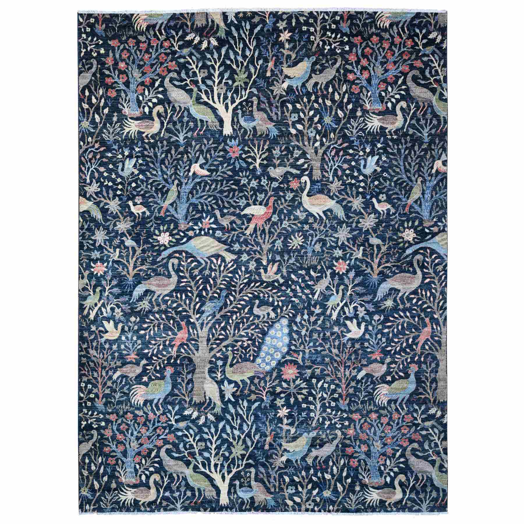 Oushak-And-Peshawar-Hand-Knotted-Rug-445670