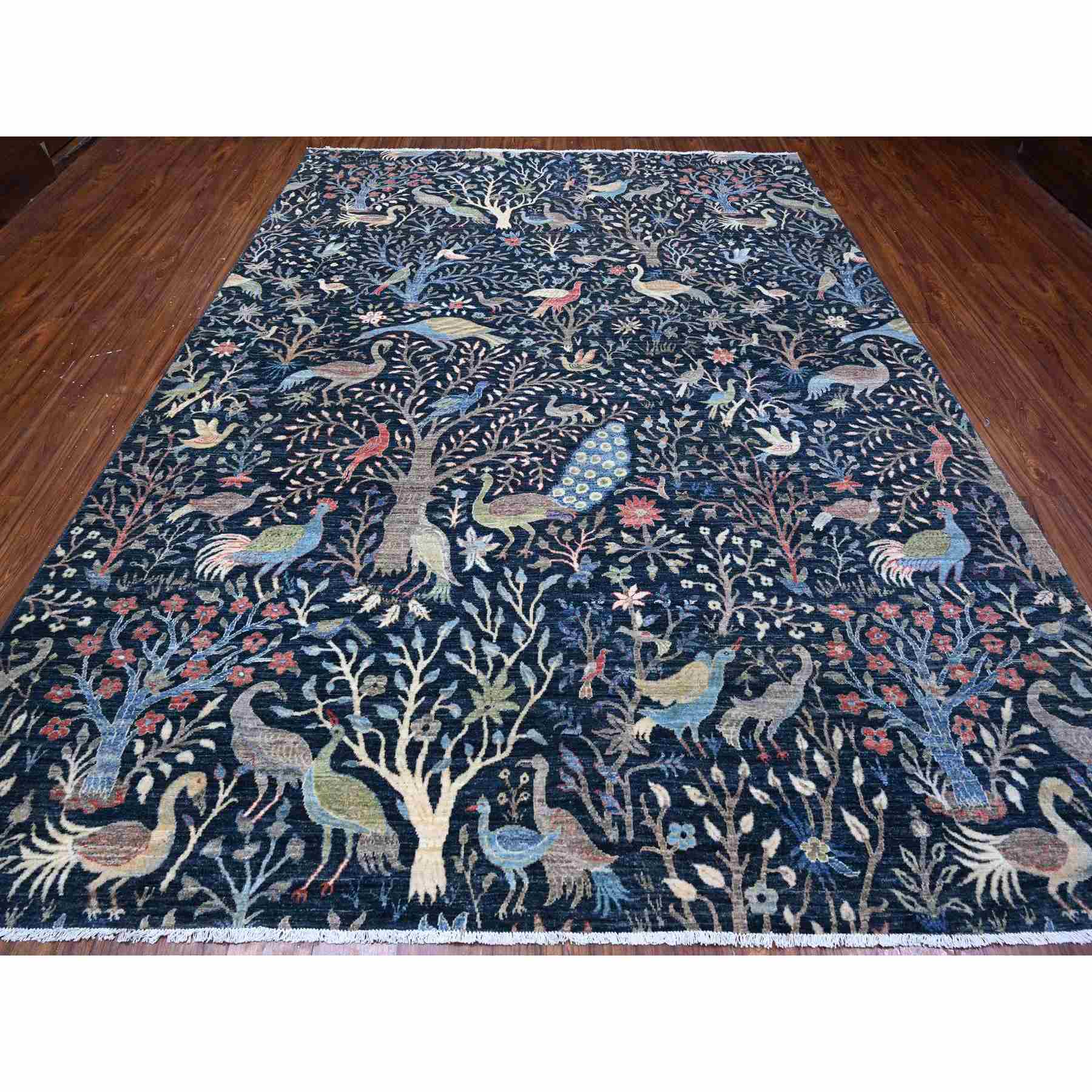 Oushak-And-Peshawar-Hand-Knotted-Rug-445670