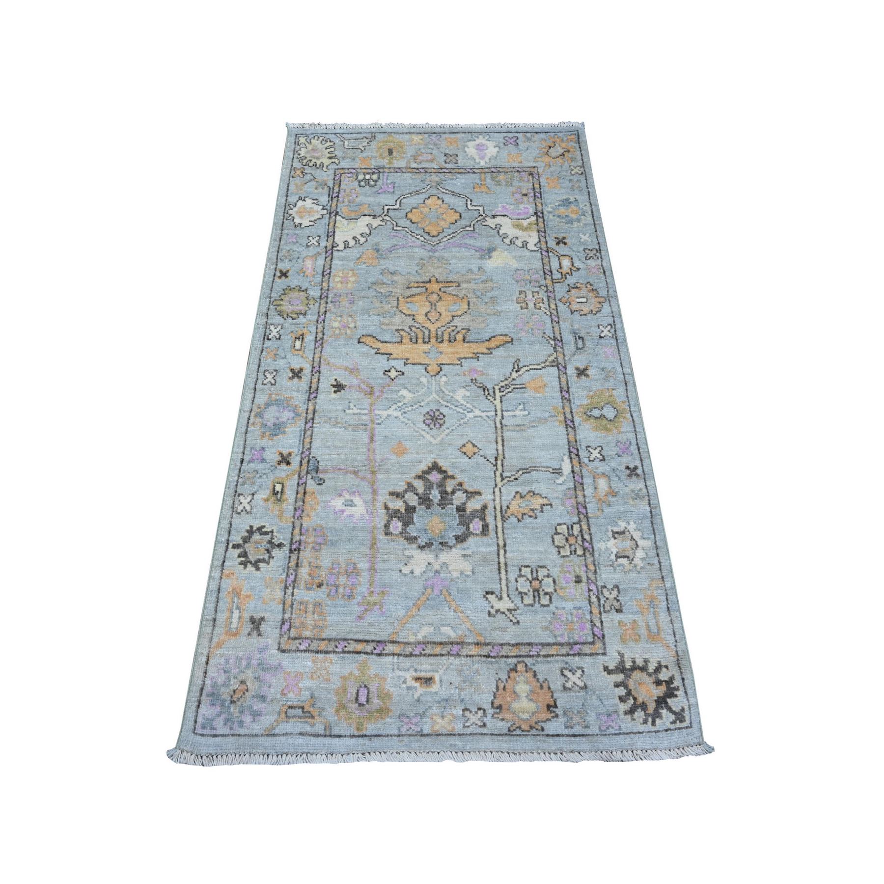 Oushak-And-Peshawar-Hand-Knotted-Rug-445710