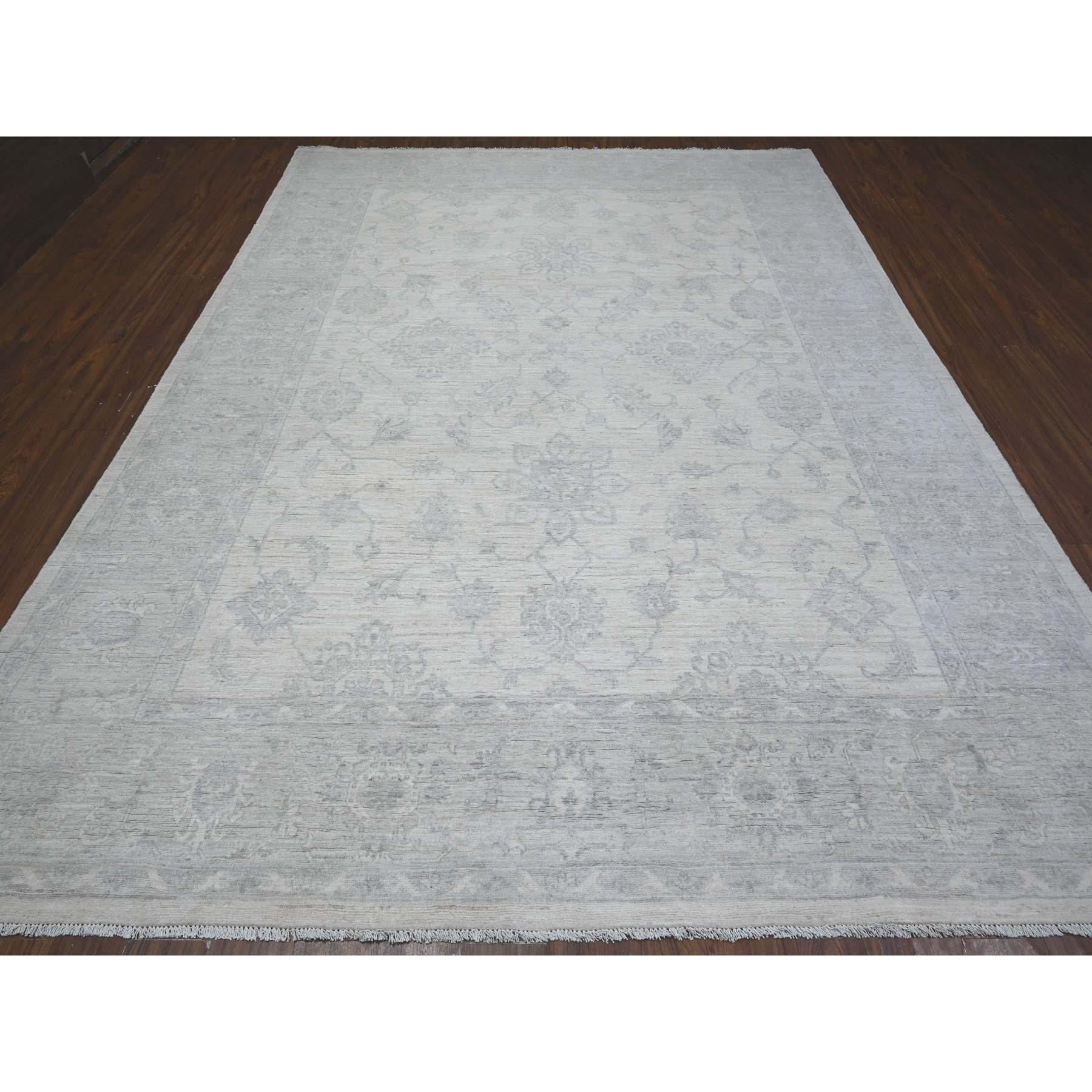 Oushak-And-Peshawar-Hand-Knotted-Rug-445715