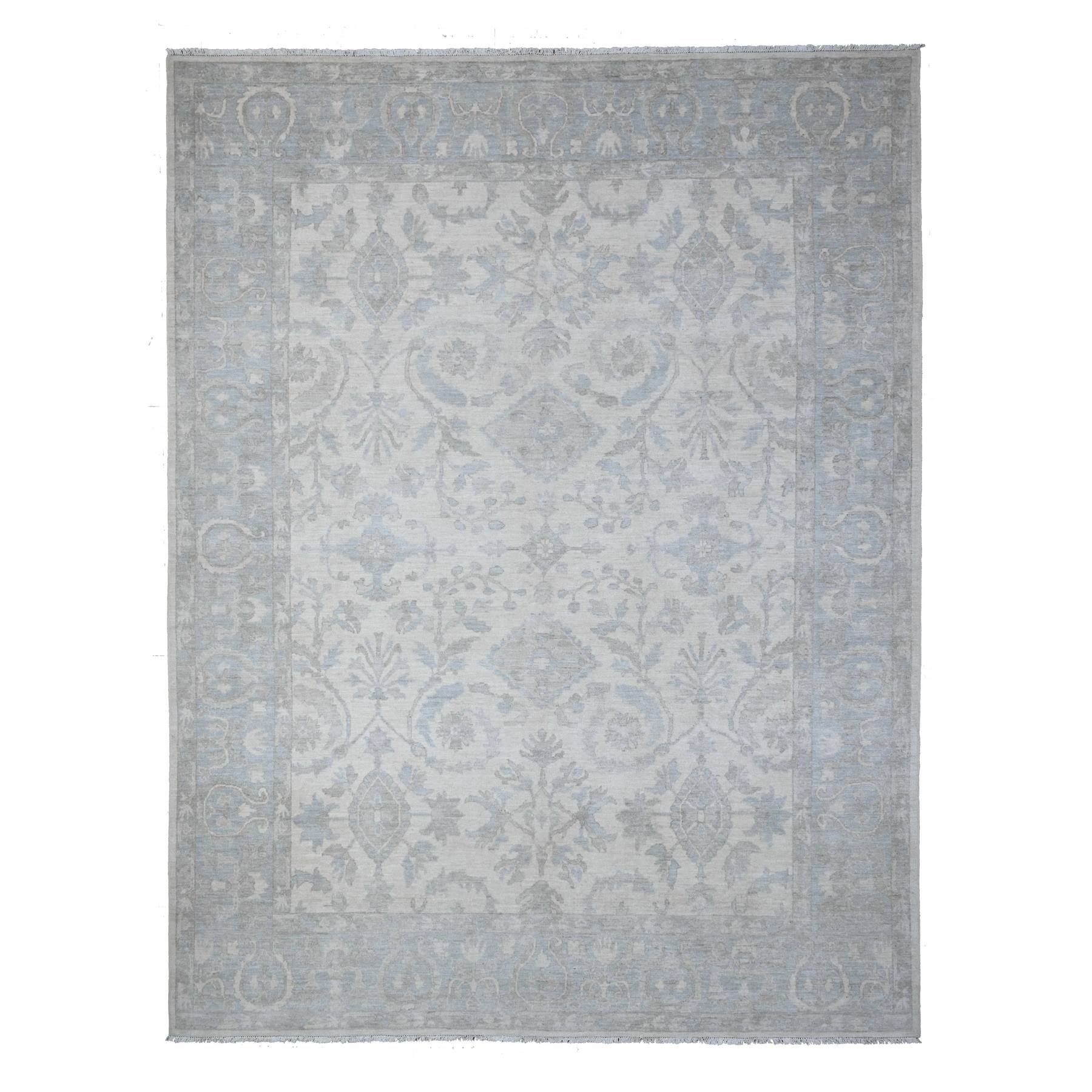 Oushak-And-Peshawar-Hand-Knotted-Rug-445720