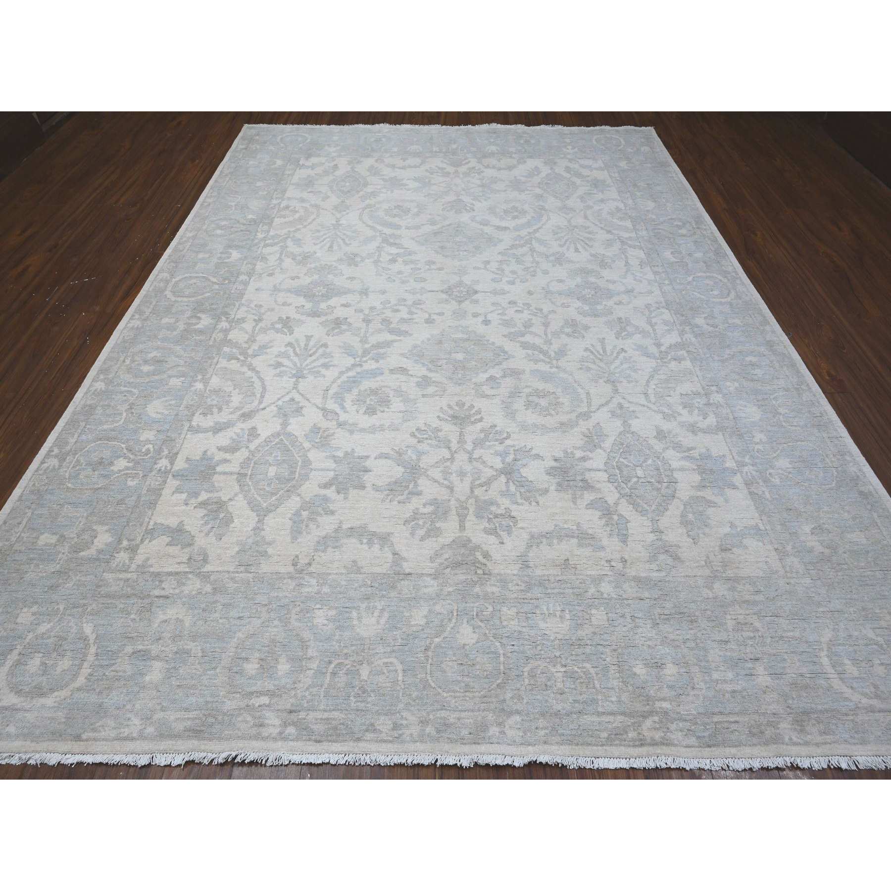 Oushak-And-Peshawar-Hand-Knotted-Rug-445720