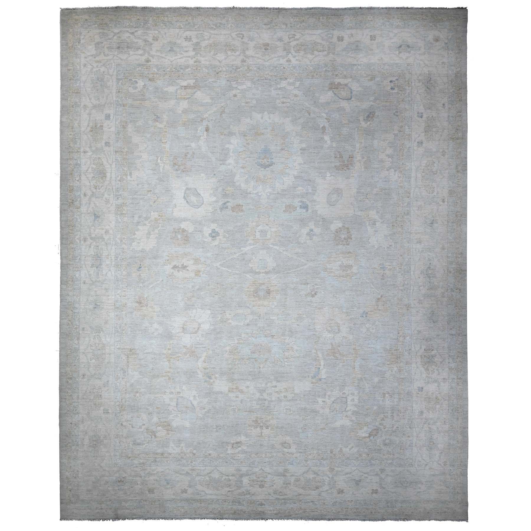 Oushak-And-Peshawar-Hand-Knotted-Rug-445730