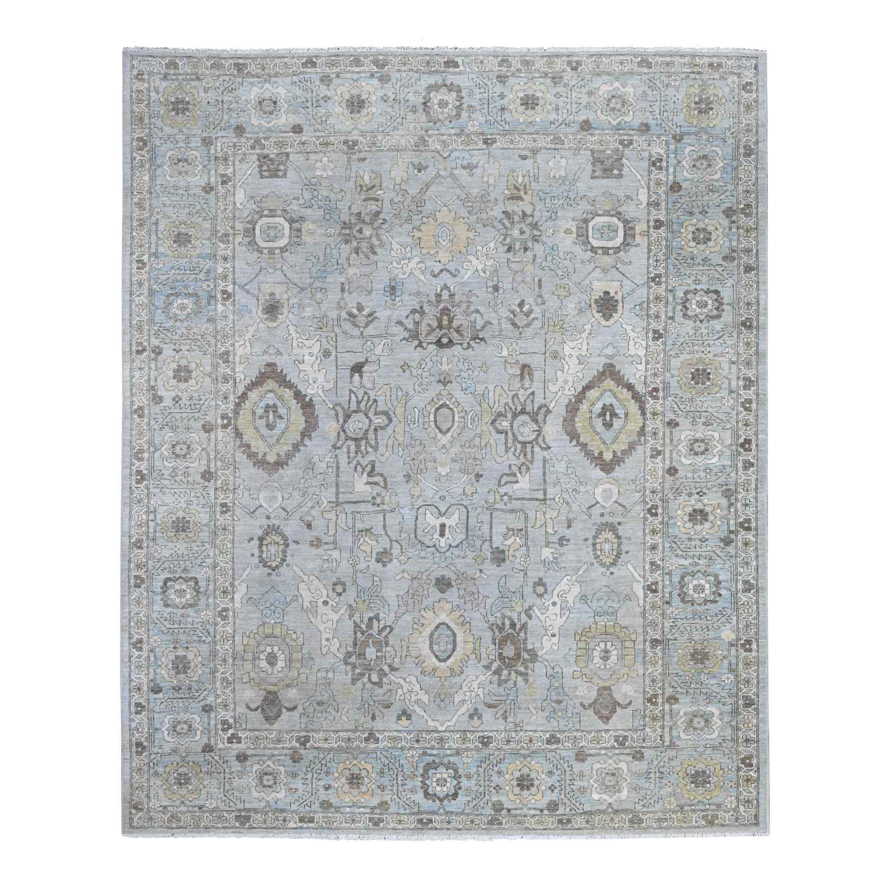 Oushak-And-Peshawar-Hand-Knotted-Rug-445735