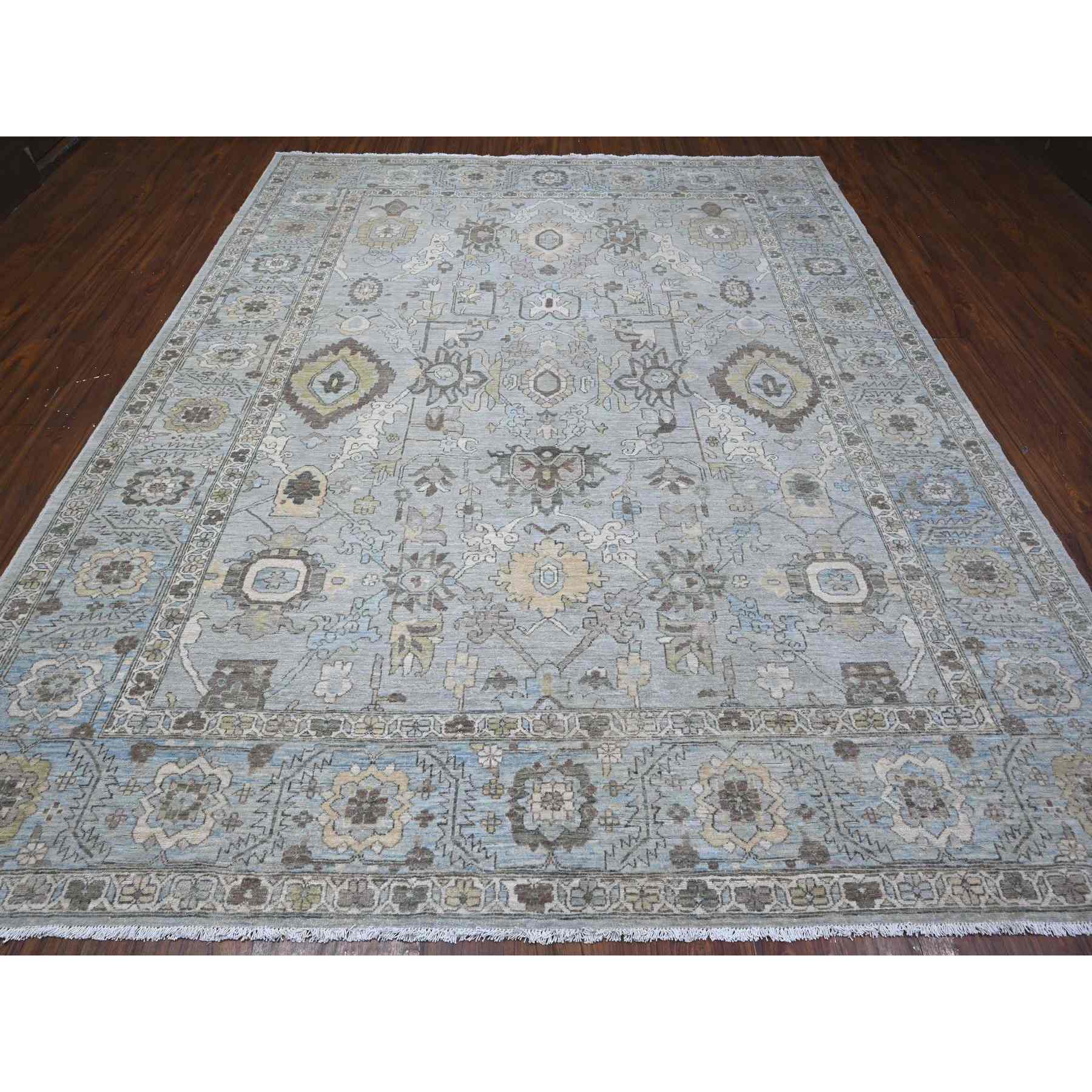 Oushak-And-Peshawar-Hand-Knotted-Rug-445735