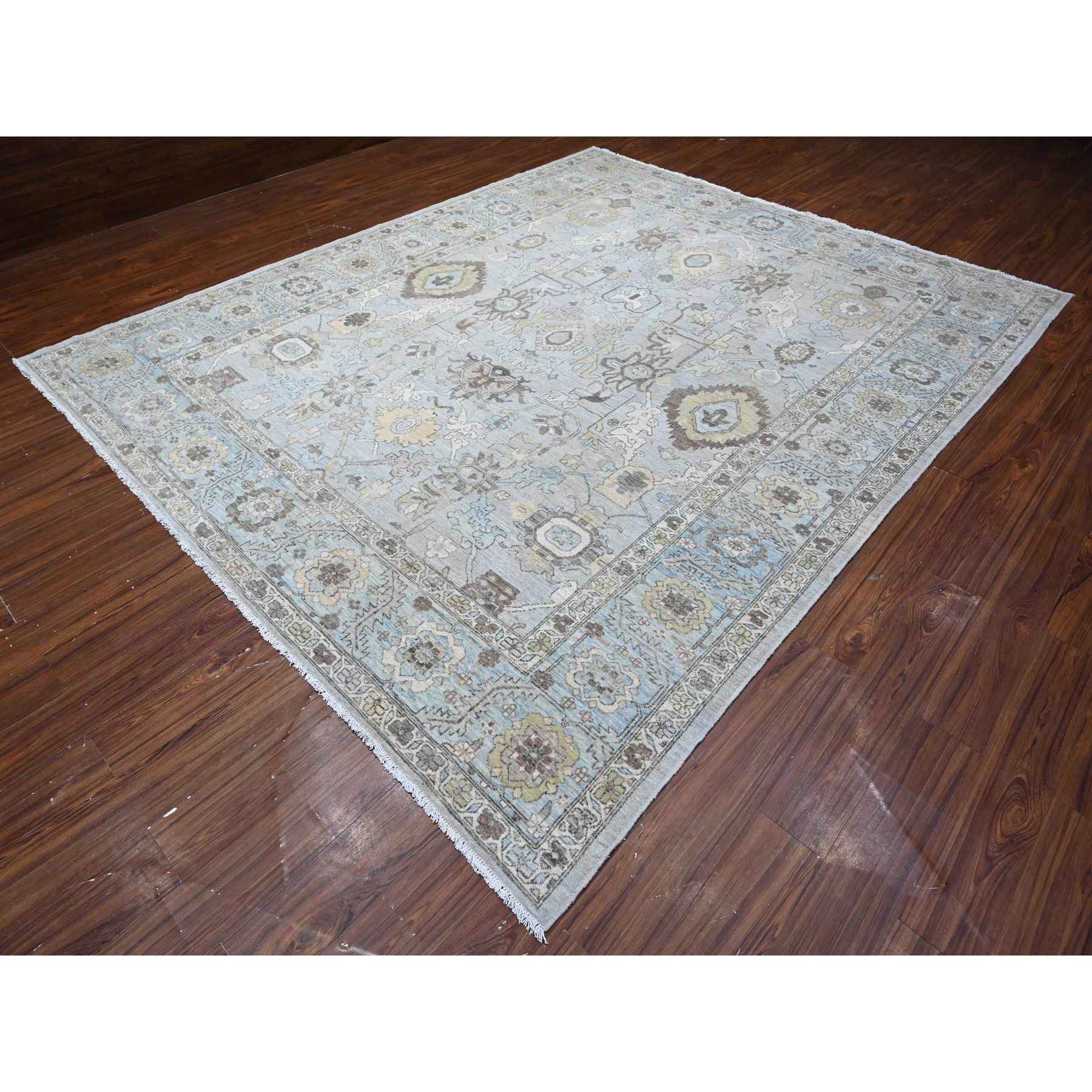 Oushak-And-Peshawar-Hand-Knotted-Rug-445735