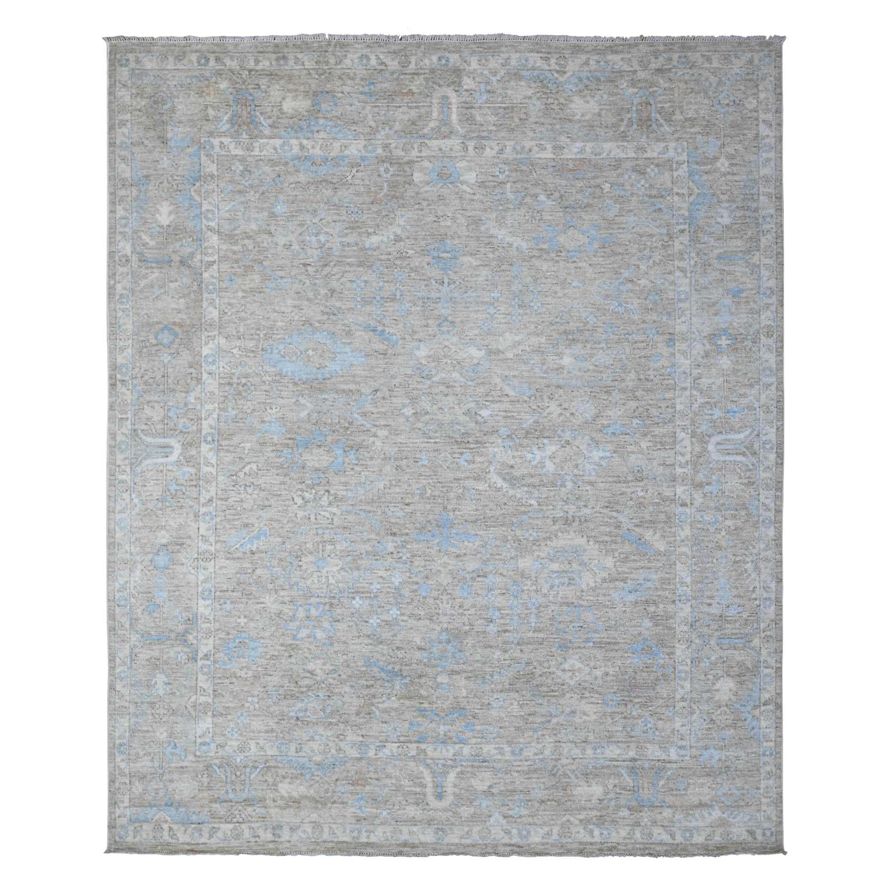 Oushak-And-Peshawar-Hand-Knotted-Rug-445770