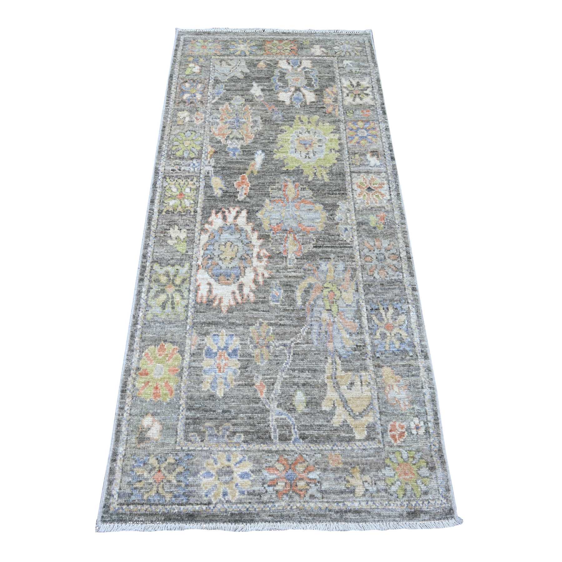 Oushak-And-Peshawar-Hand-Knotted-Rug-445795