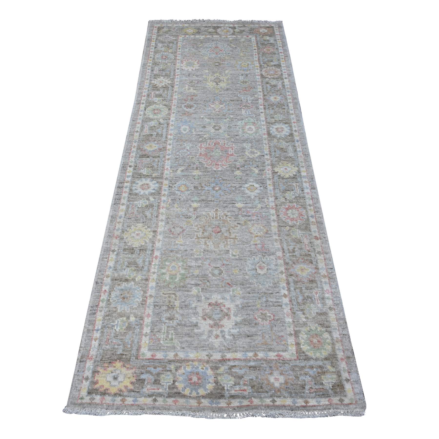 Oushak-And-Peshawar-Hand-Knotted-Rug-445800