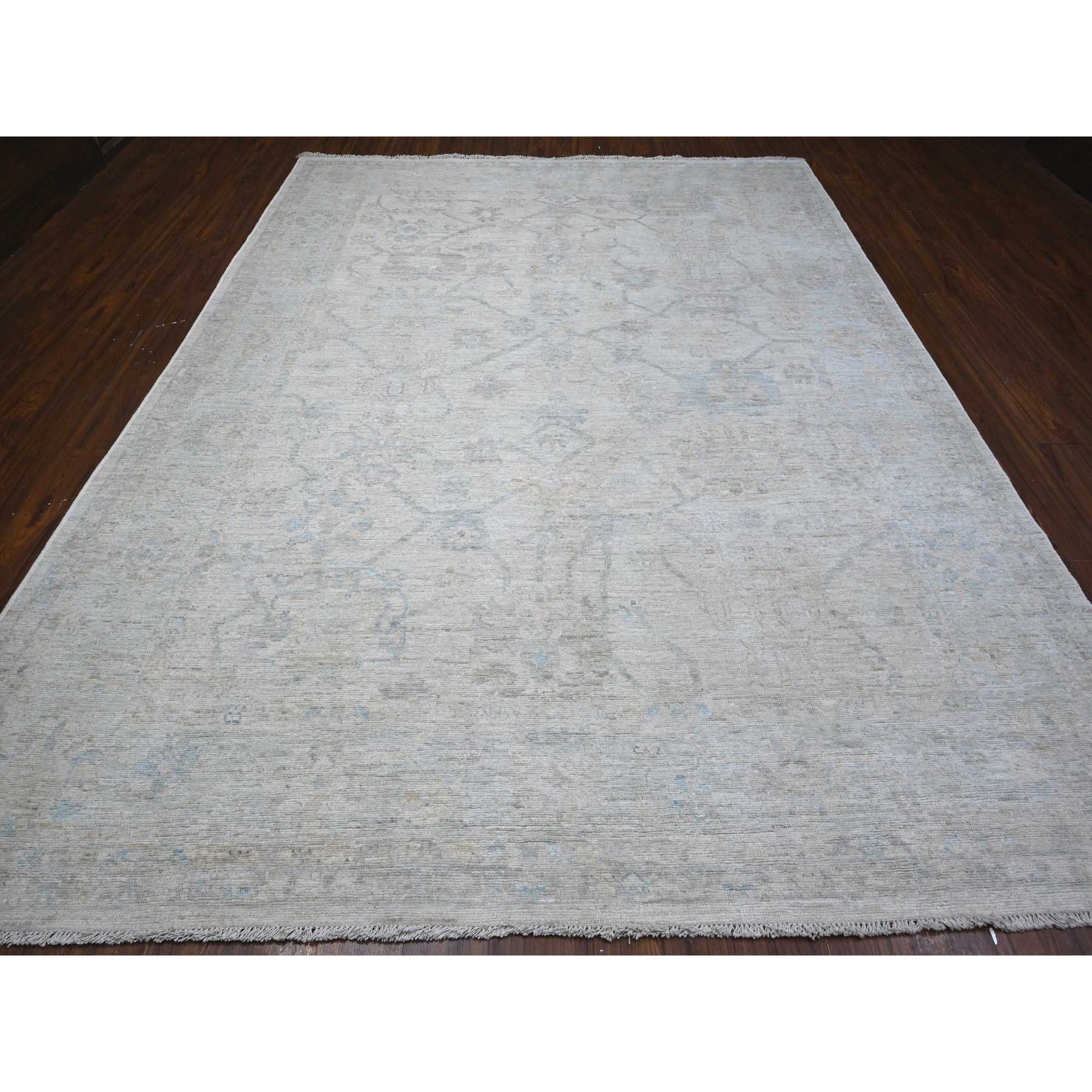 Oushak-And-Peshawar-Hand-Knotted-Rug-445855