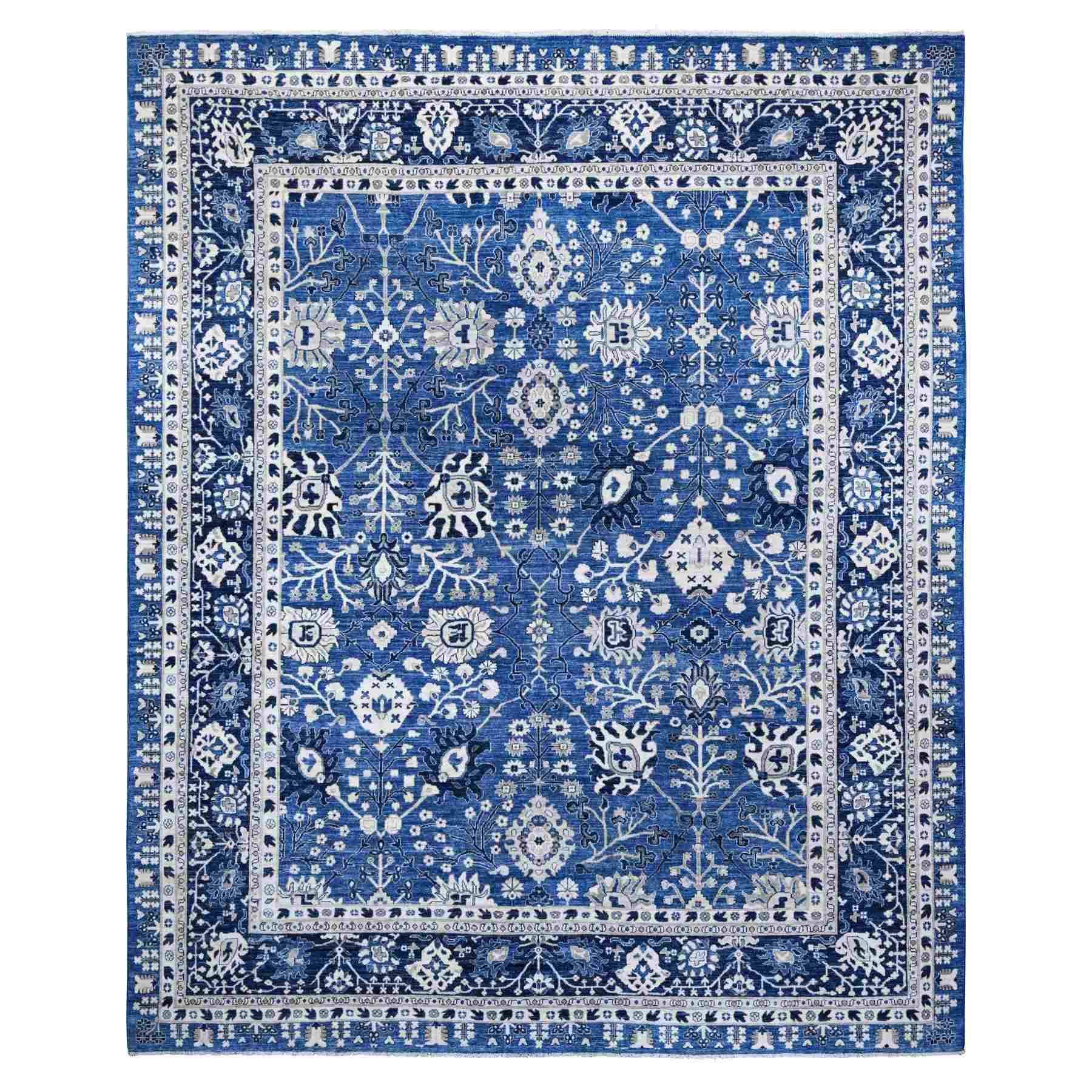 Oushak-And-Peshawar-Hand-Knotted-Rug-445885