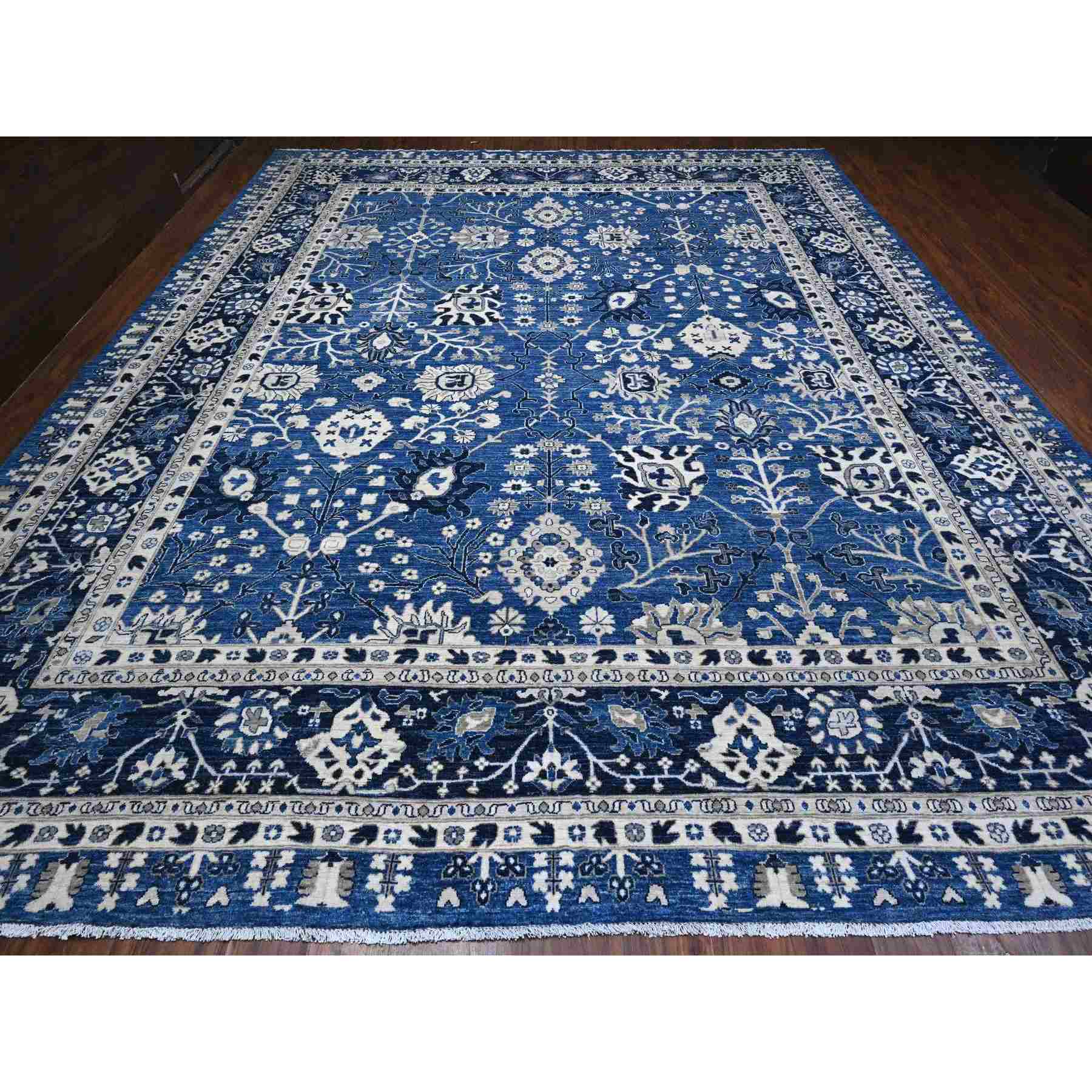 Oushak-And-Peshawar-Hand-Knotted-Rug-445885