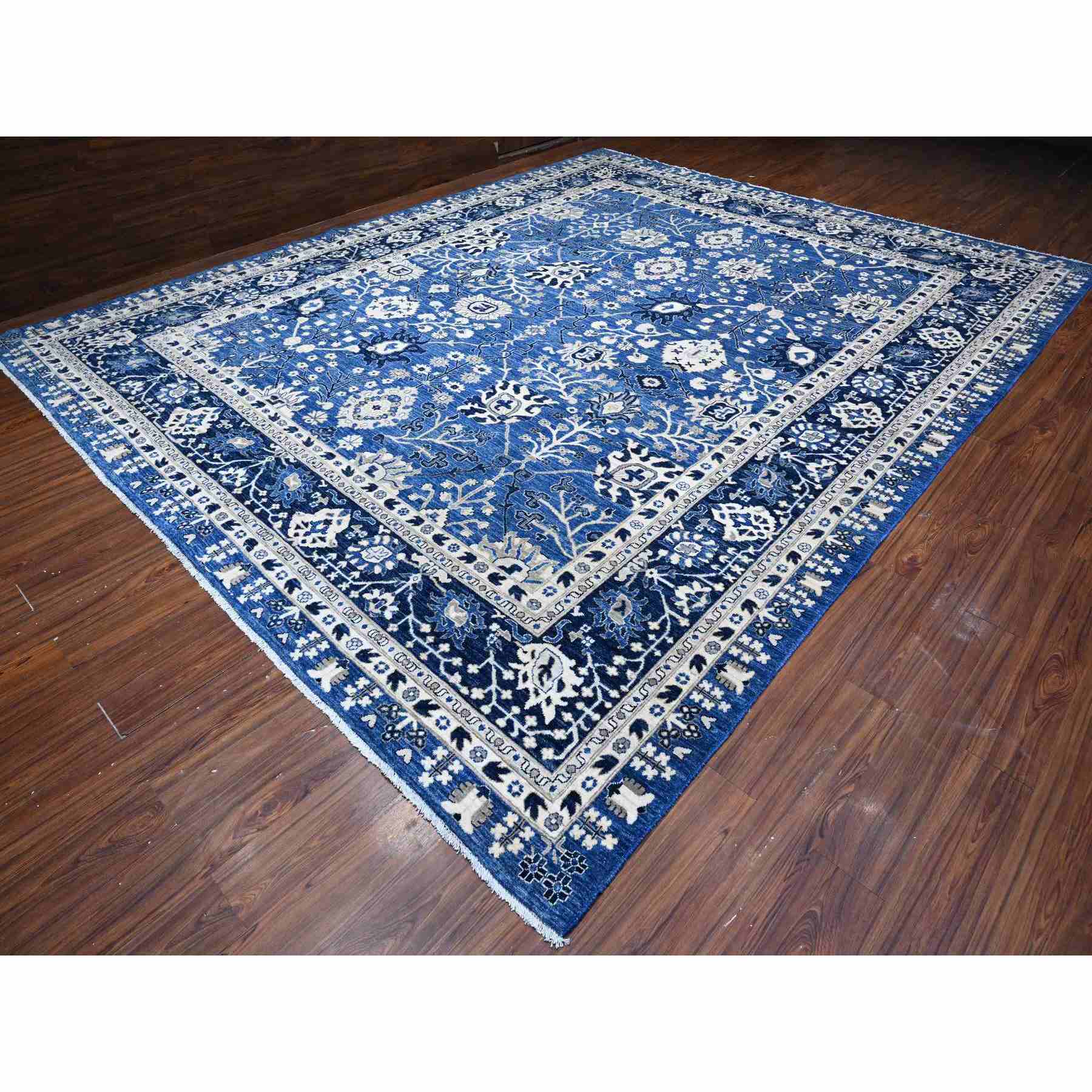 Oushak-And-Peshawar-Hand-Knotted-Rug-445885