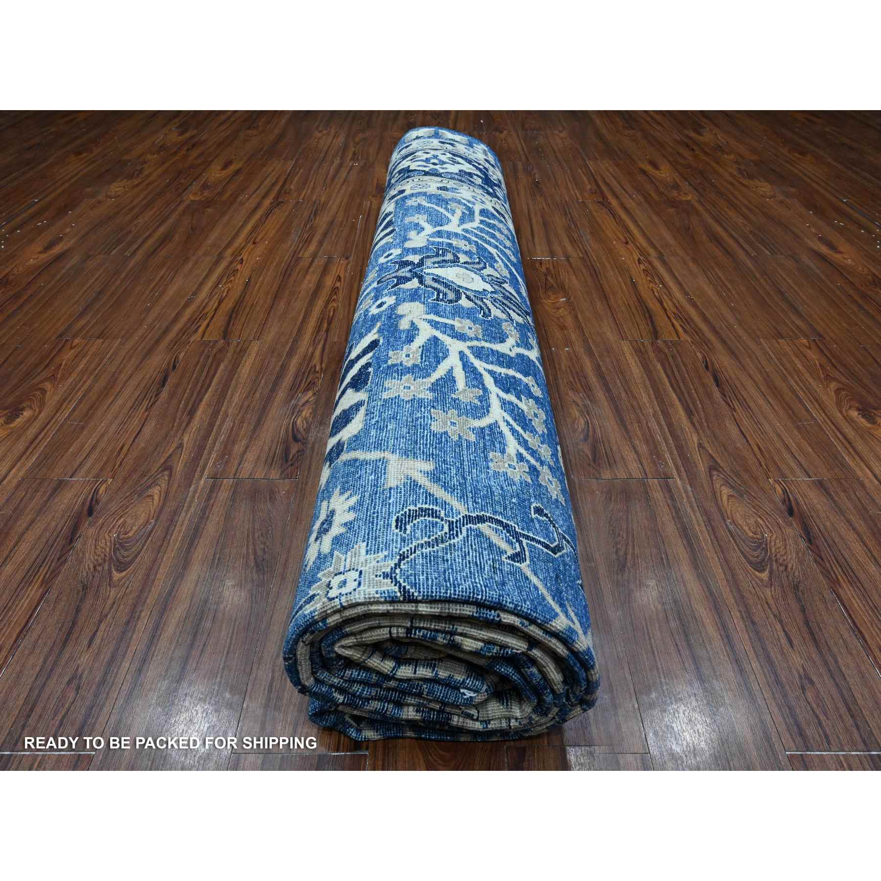 Oushak-And-Peshawar-Hand-Knotted-Rug-445885