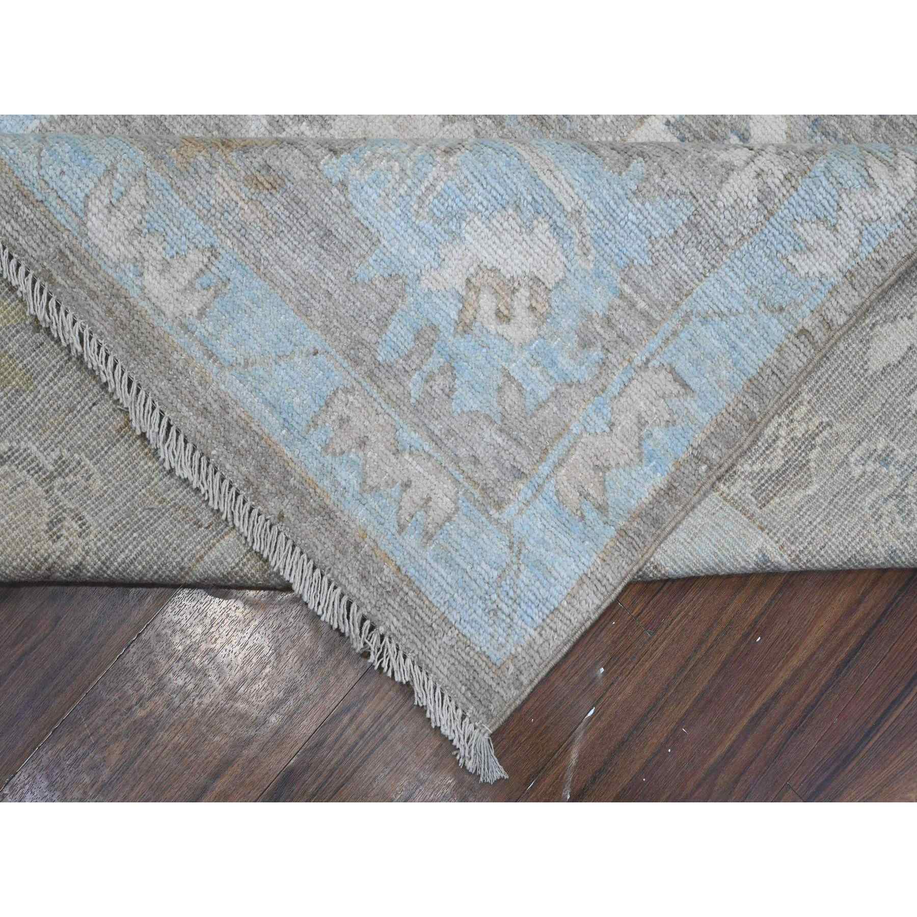 Oushak-And-Peshawar-Hand-Knotted-Rug-446305