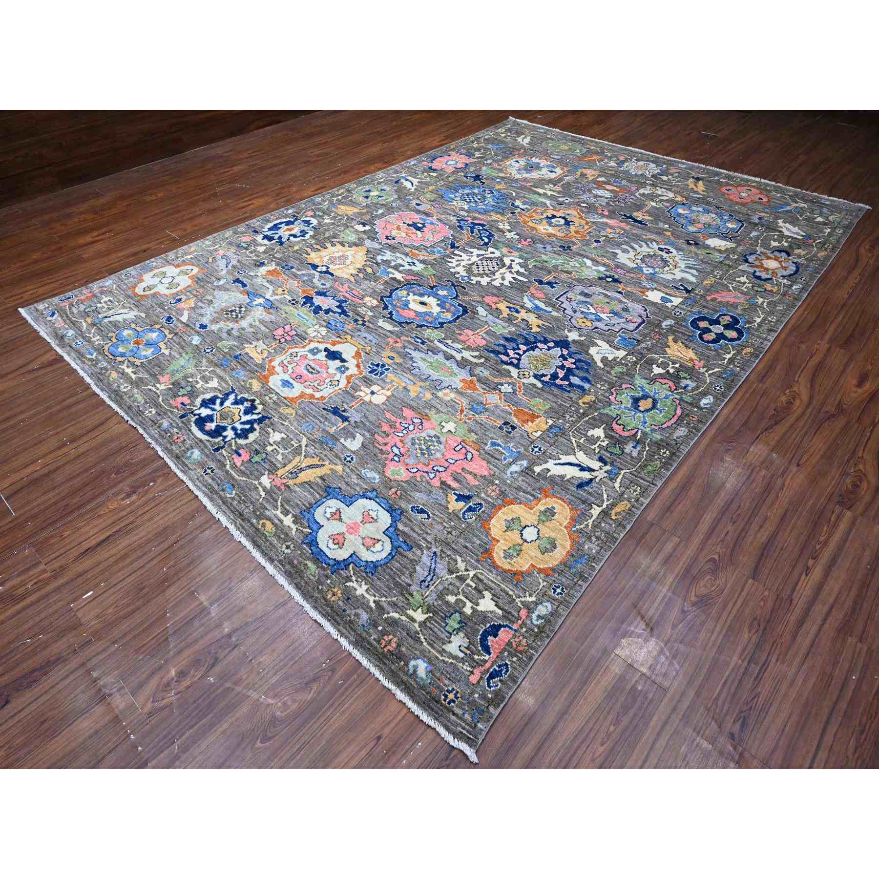 Oushak-And-Peshawar-Hand-Knotted-Rug-446315