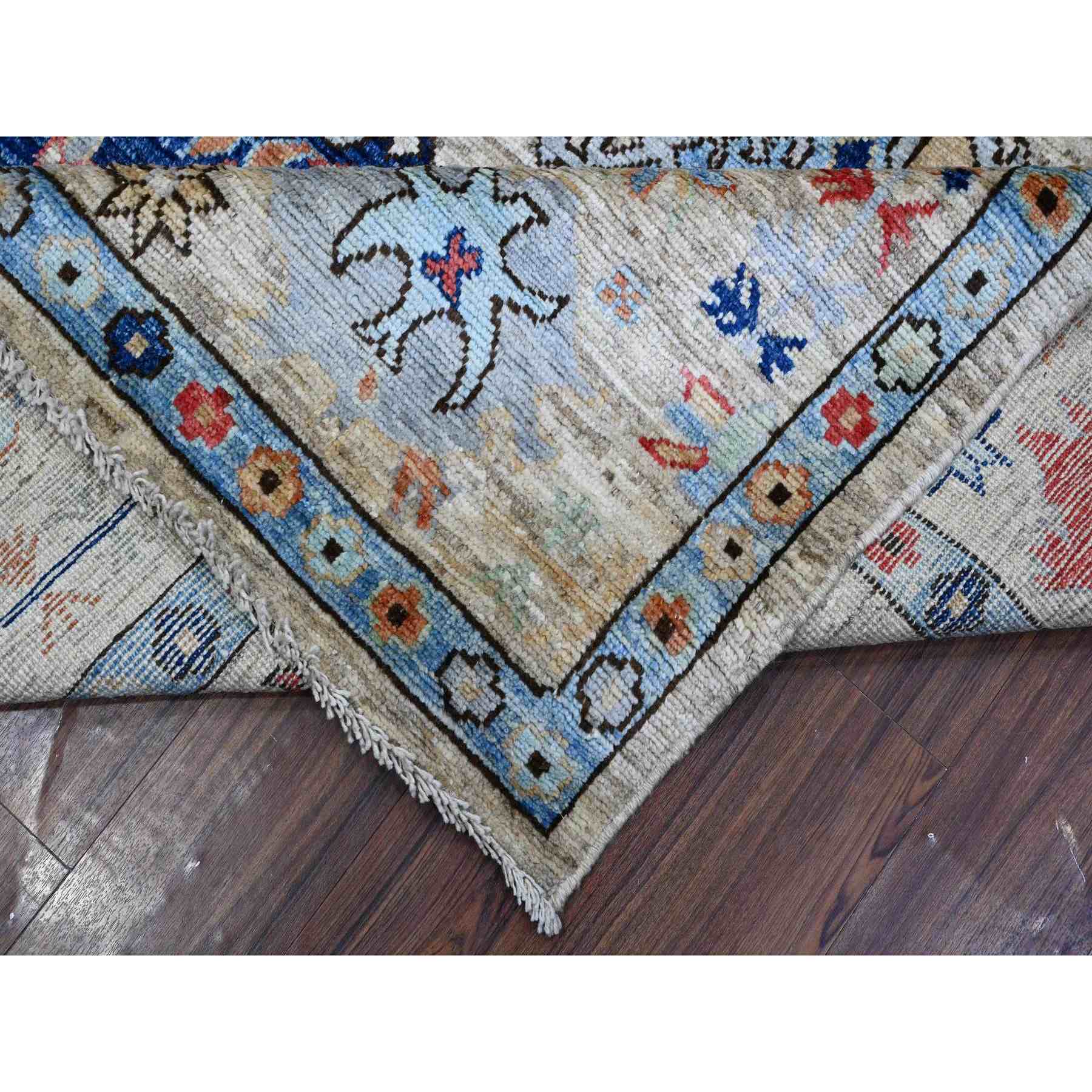 Oushak-And-Peshawar-Hand-Knotted-Rug-446325