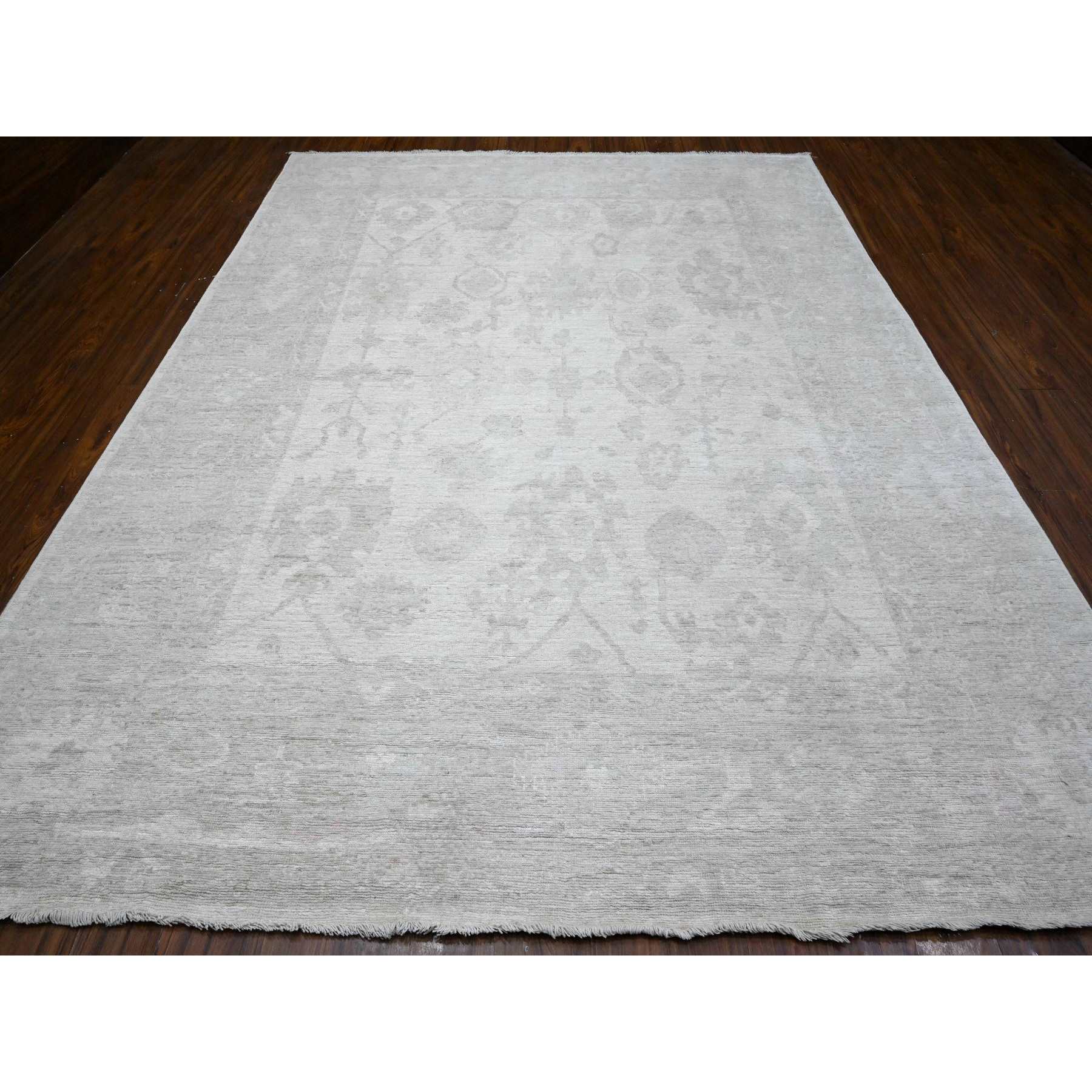 Oushak-And-Peshawar-Hand-Knotted-Rug-446340