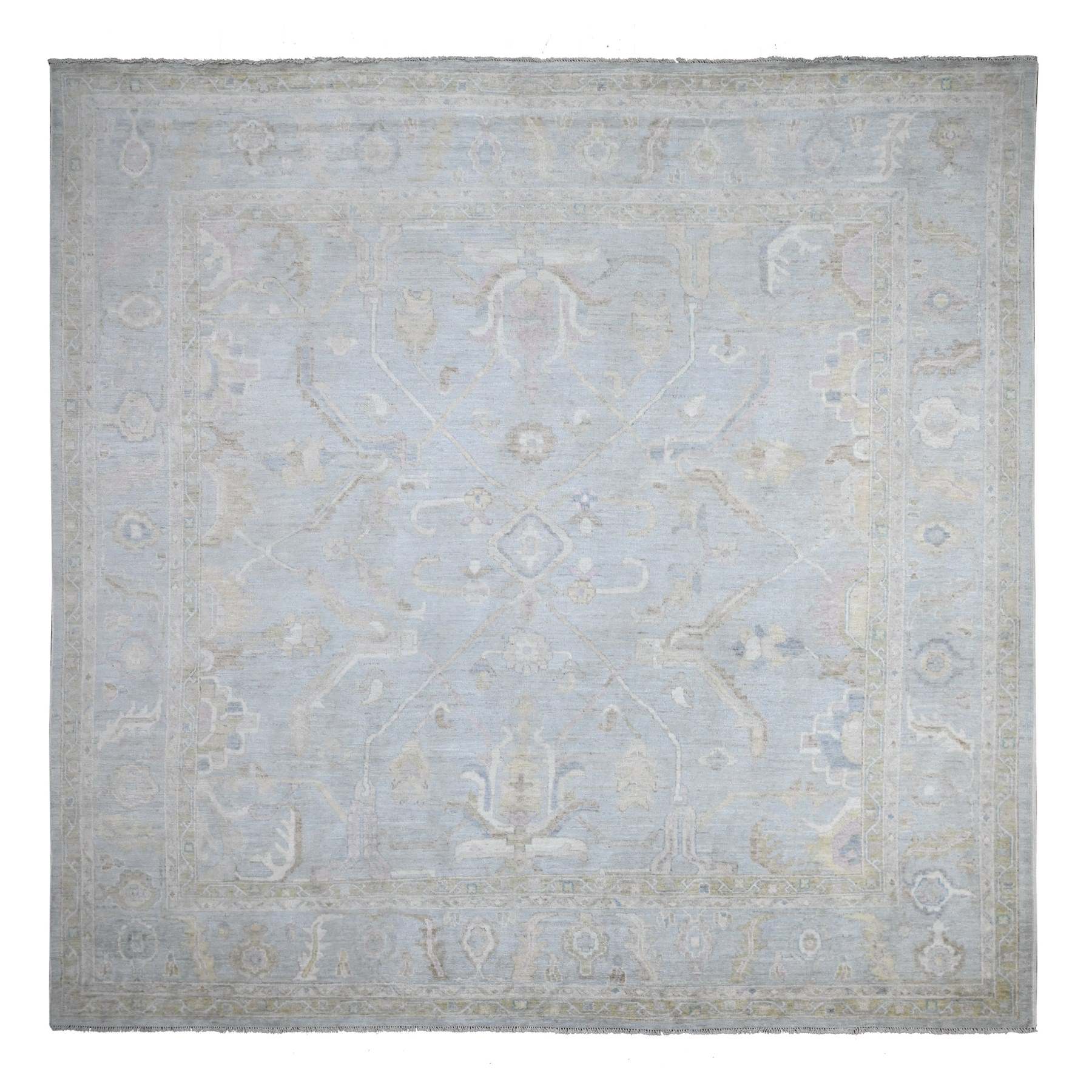 Oushak-And-Peshawar-Hand-Knotted-Rug-446365