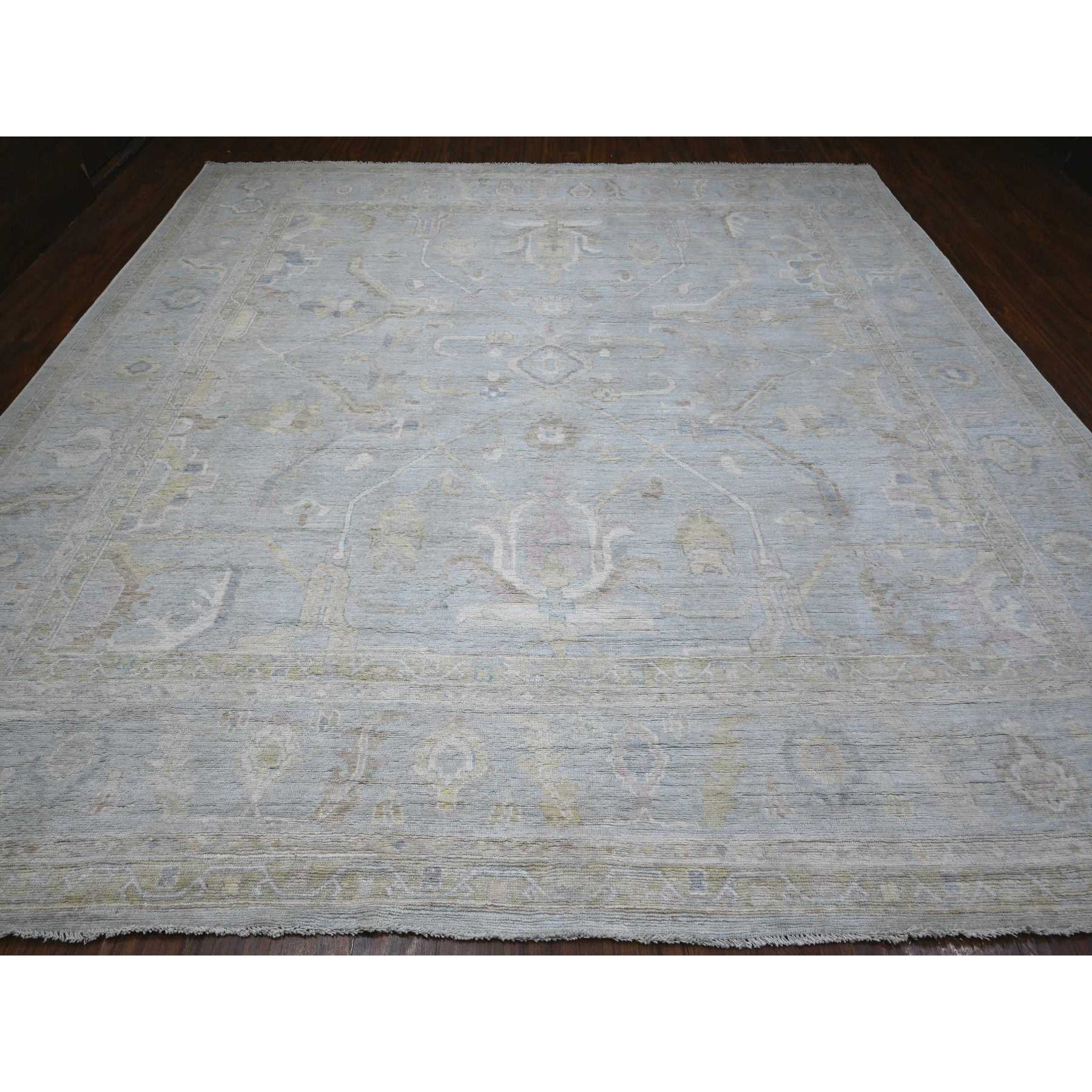 Oushak-And-Peshawar-Hand-Knotted-Rug-446365