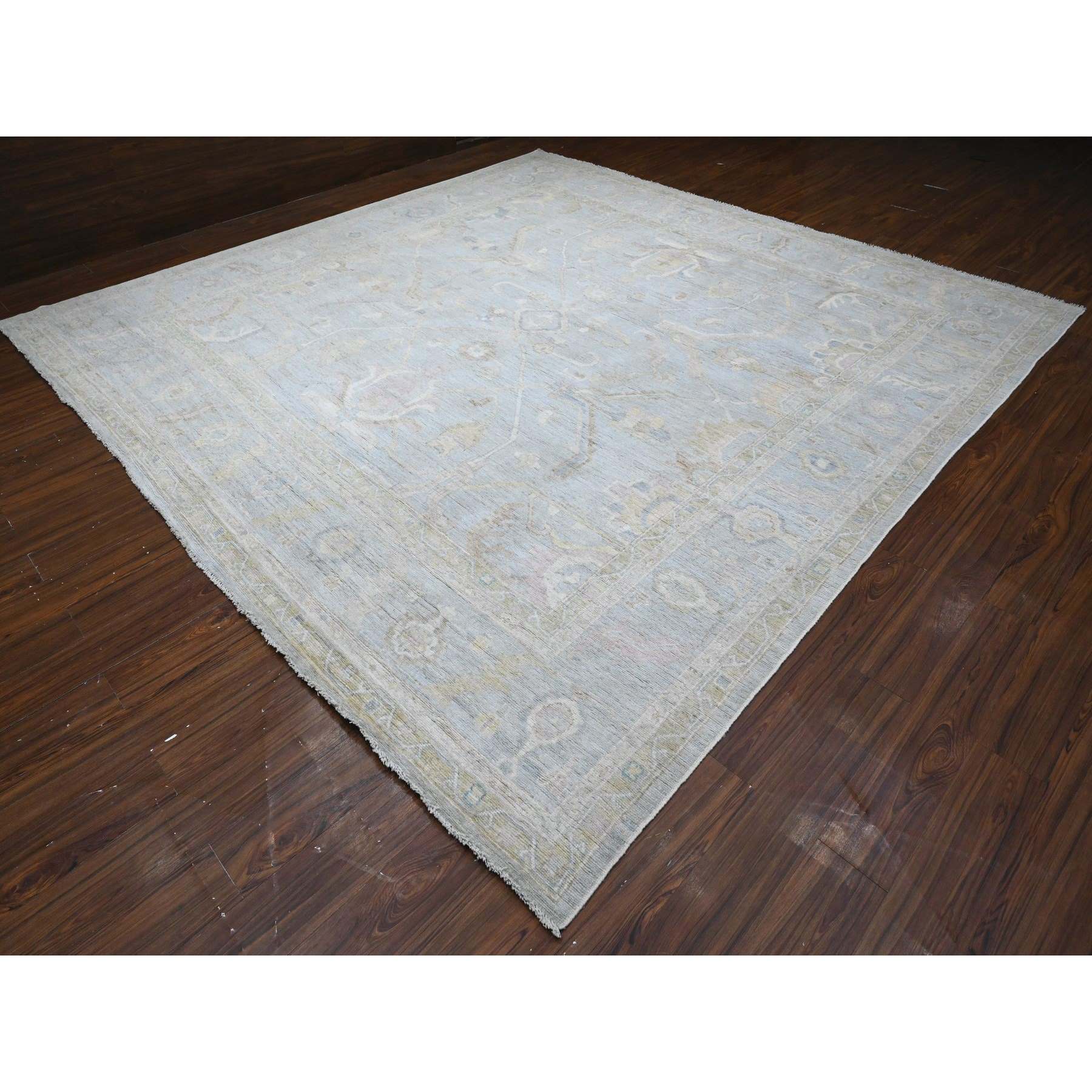 Oushak-And-Peshawar-Hand-Knotted-Rug-446365