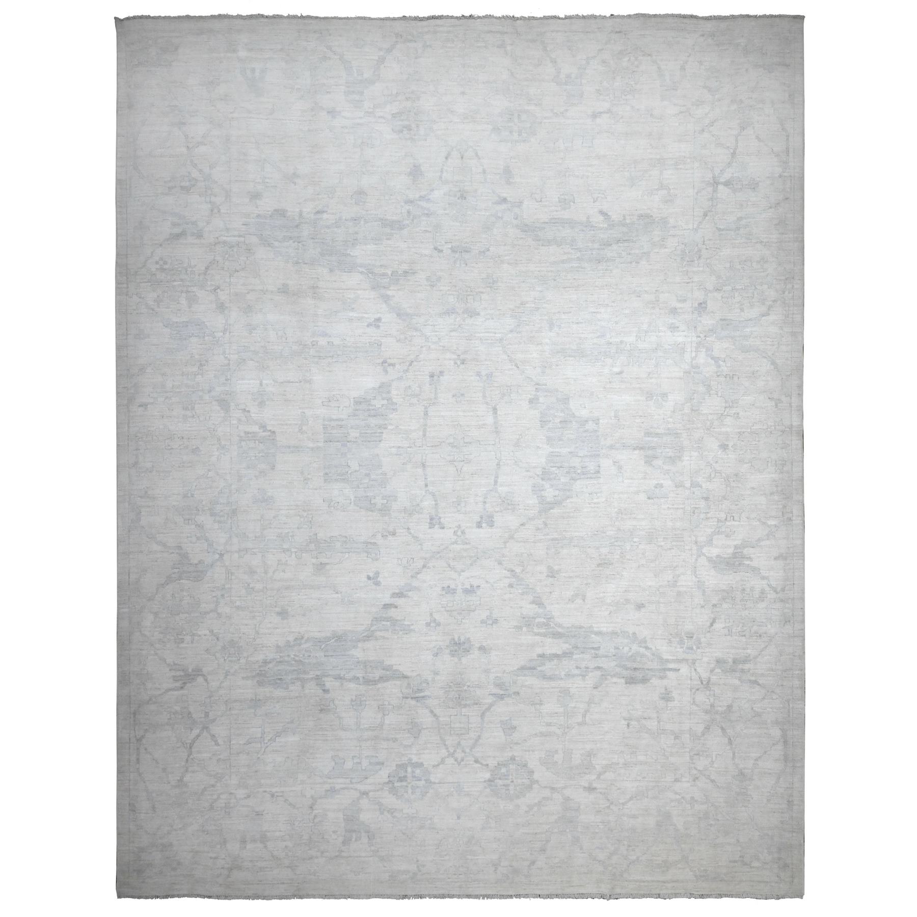 Oushak-And-Peshawar-Hand-Knotted-Rug-446370