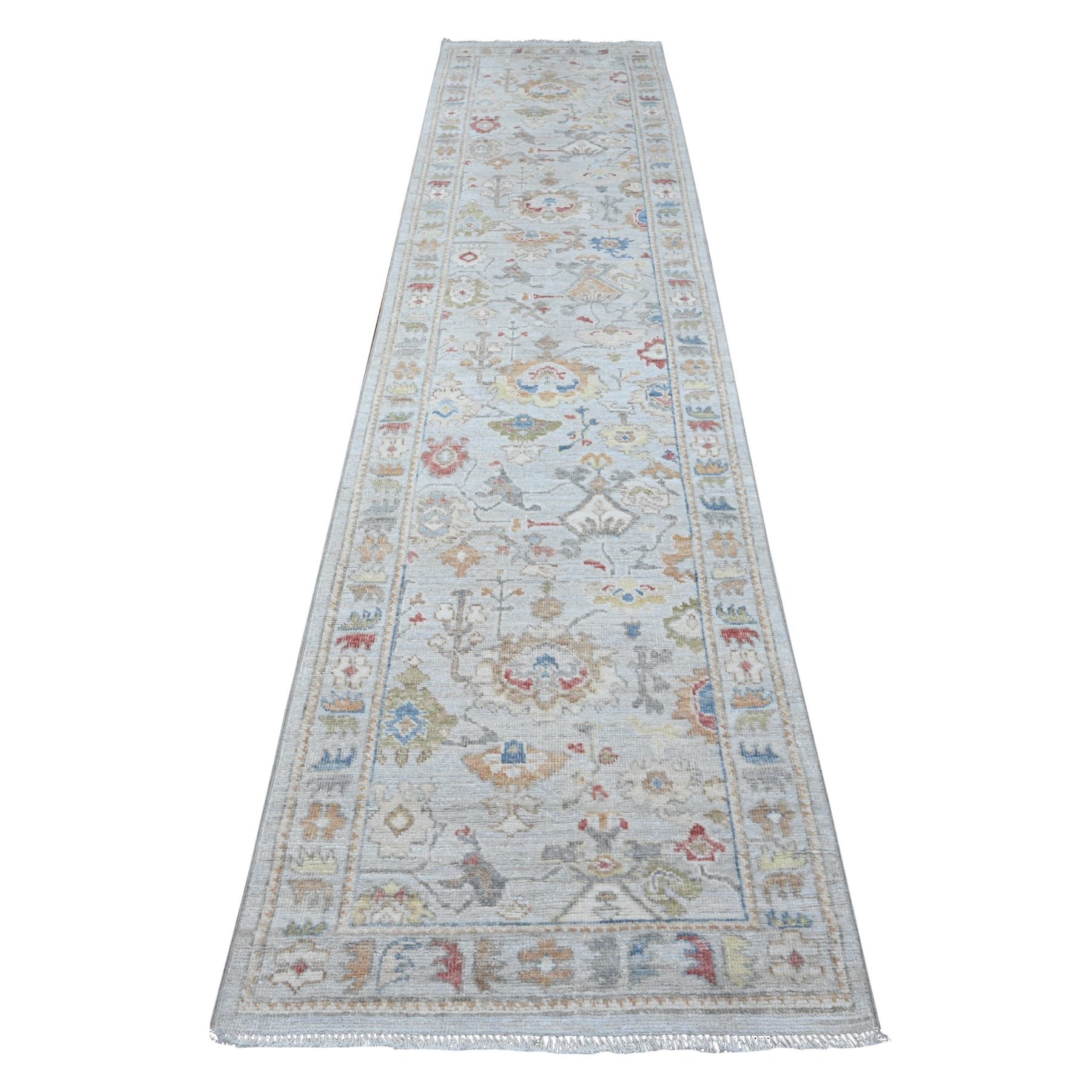 Oushak-And-Peshawar-Hand-Knotted-Rug-446395