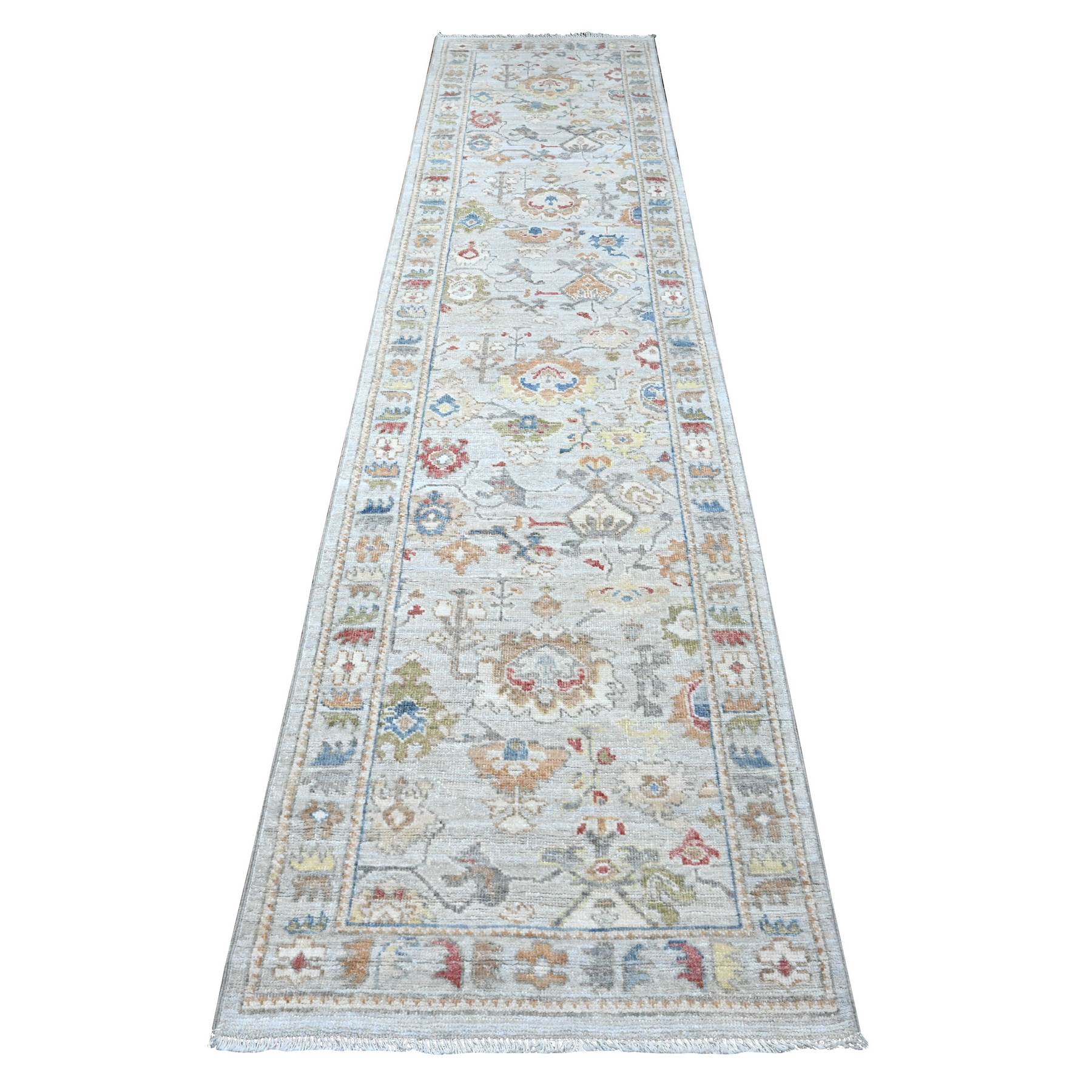 Oushak-And-Peshawar-Hand-Knotted-Rug-446405