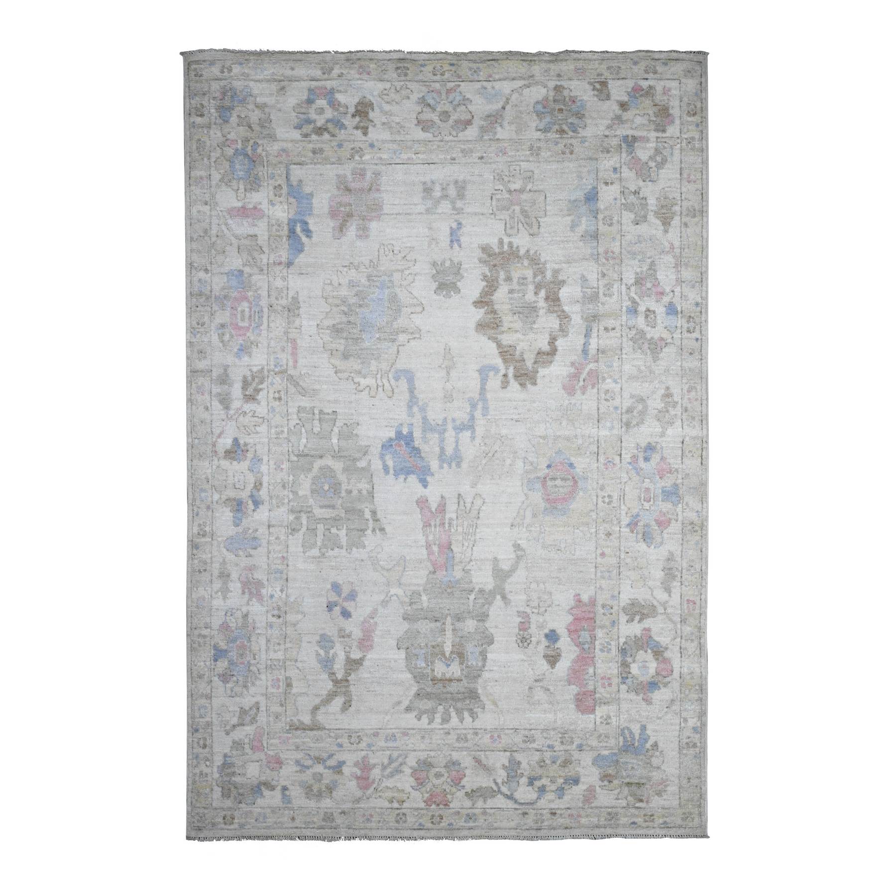 Oushak-And-Peshawar-Hand-Knotted-Rug-446425