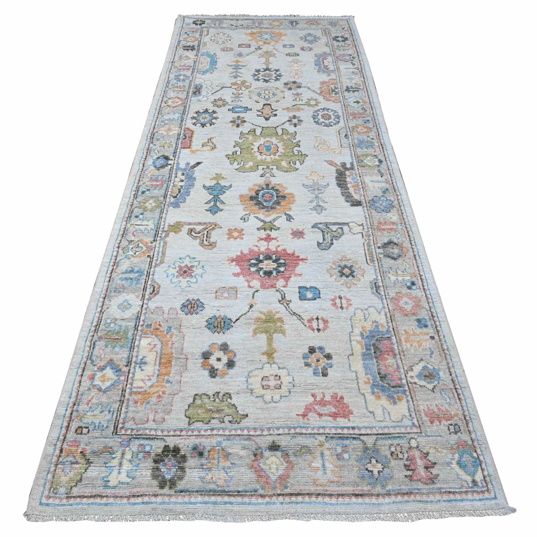 Oushak-And-Peshawar-Hand-Knotted-Rug-446450