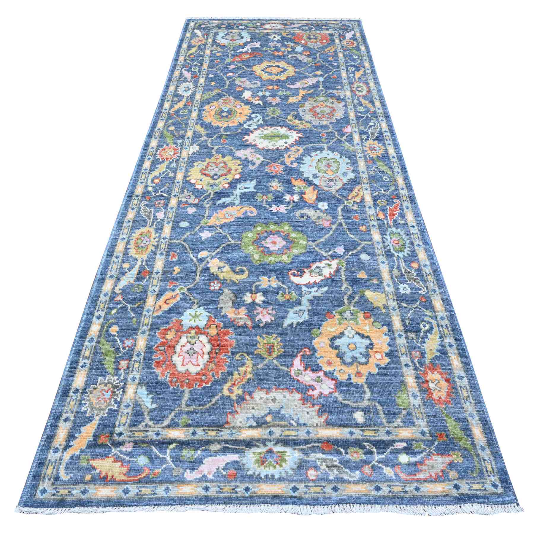 Oushak-And-Peshawar-Hand-Knotted-Rug-446455