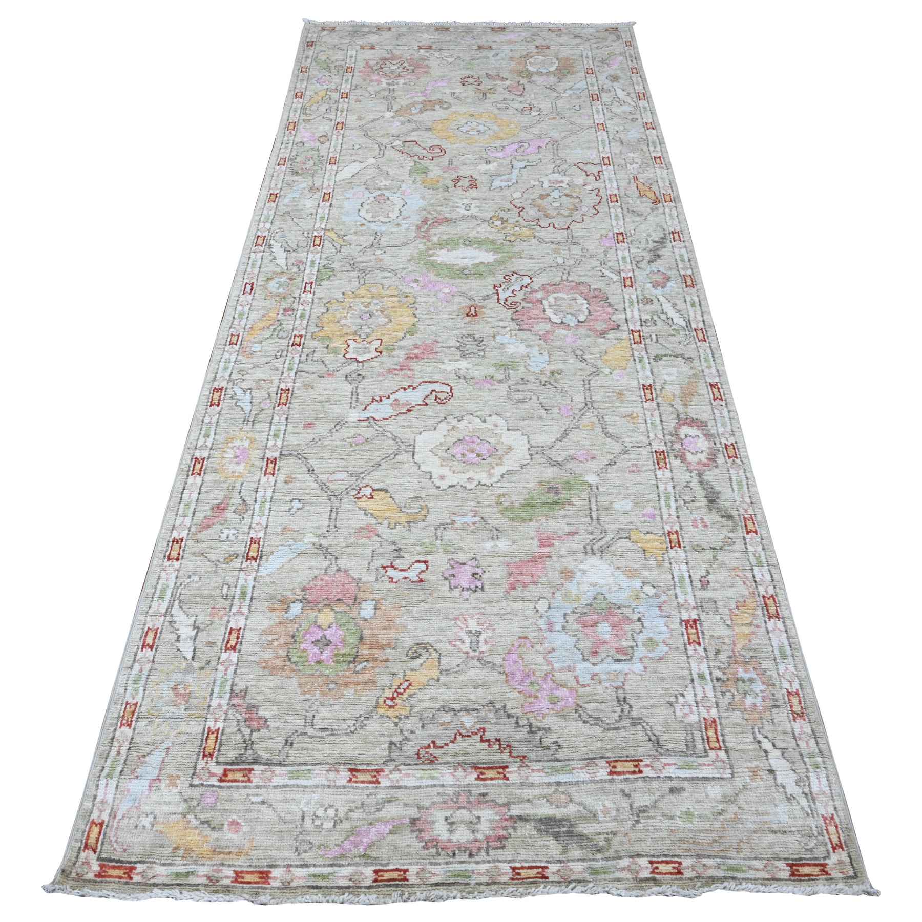 Oushak-And-Peshawar-Hand-Knotted-Rug-446460