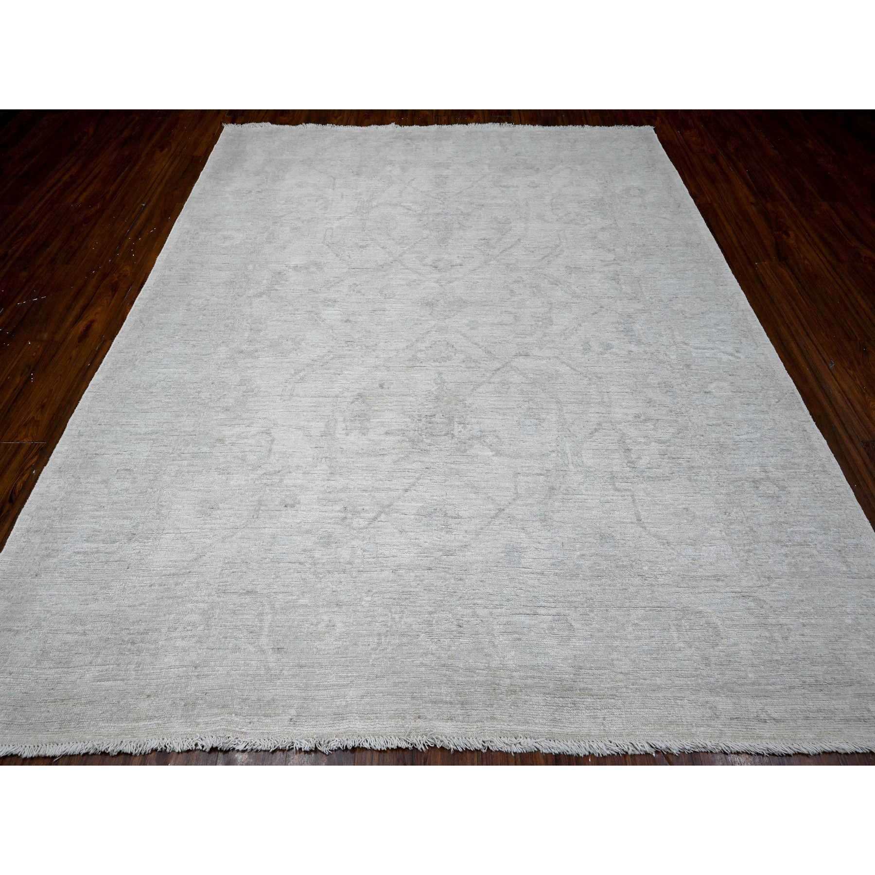 Oushak-And-Peshawar-Hand-Knotted-Rug-446600