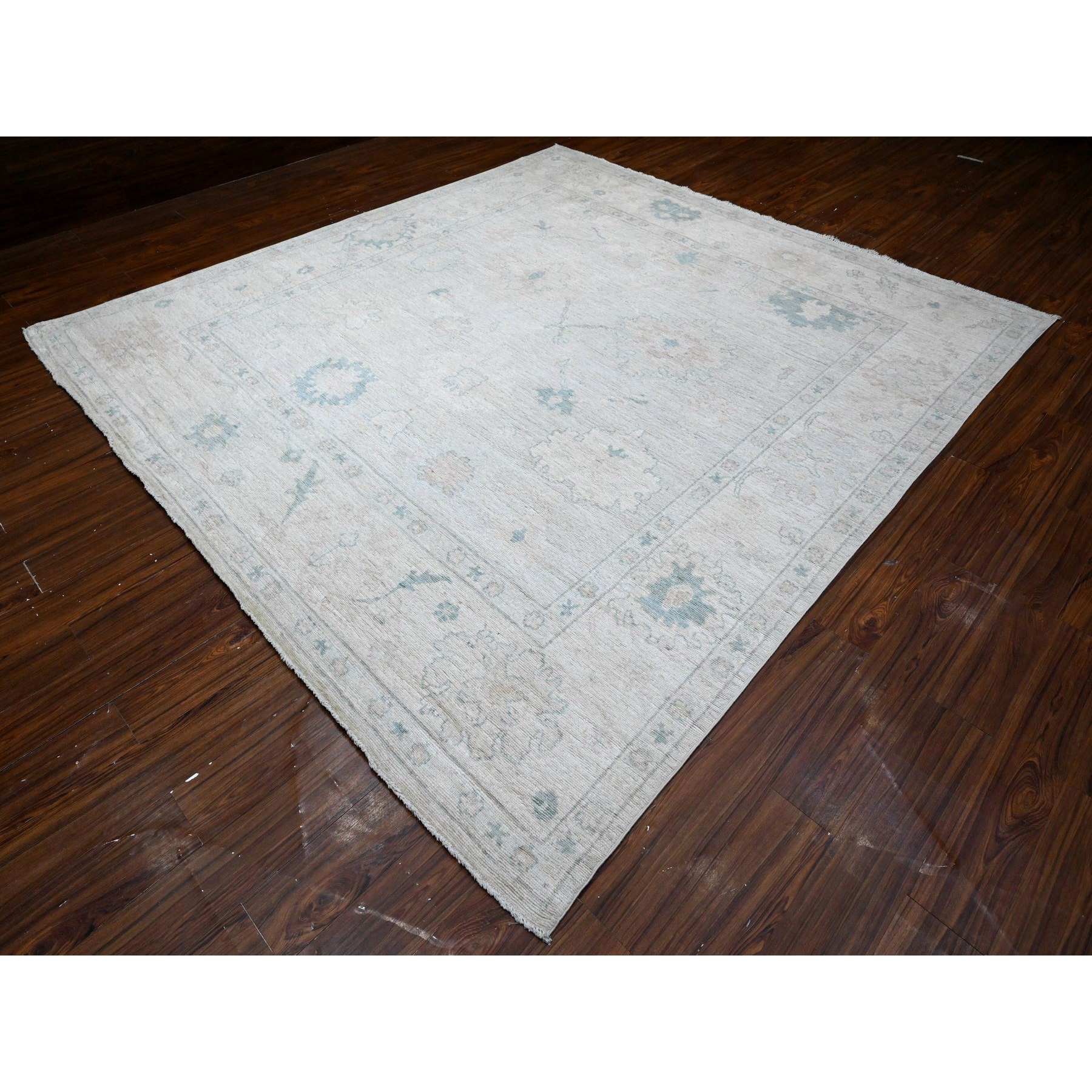 Oushak-And-Peshawar-Hand-Knotted-Rug-446650