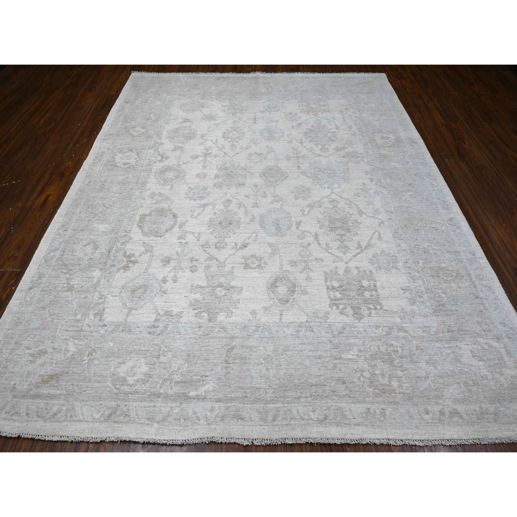 Oushak-And-Peshawar-Hand-Knotted-Rug-446655