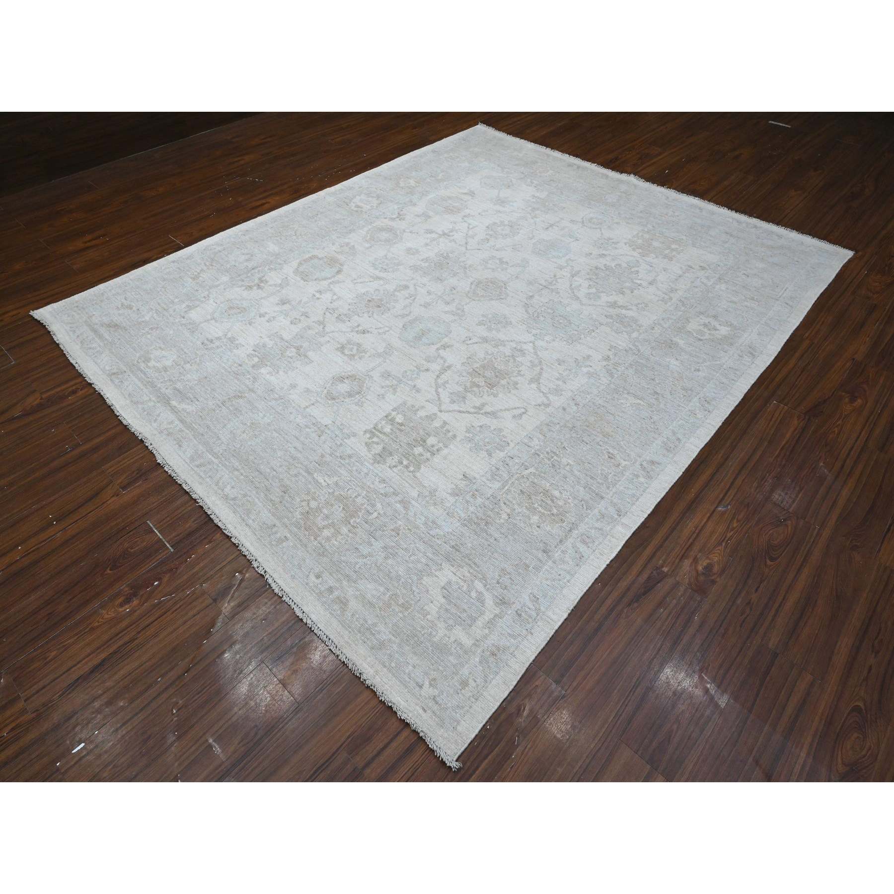 Oushak-And-Peshawar-Hand-Knotted-Rug-446655