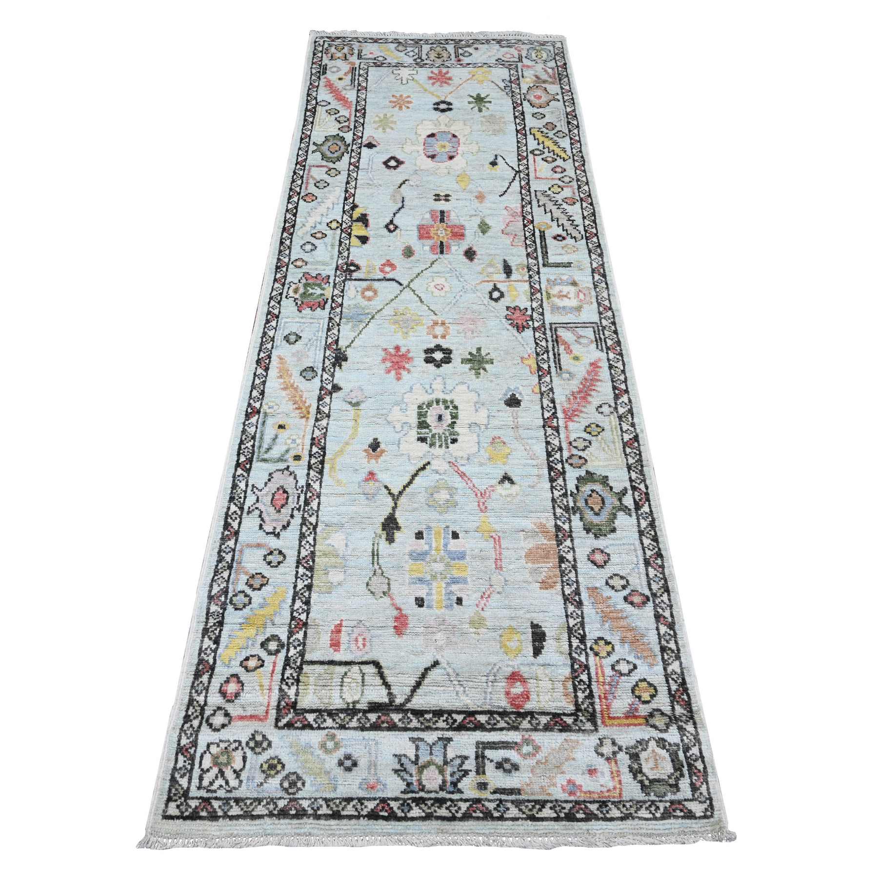 Oushak-And-Peshawar-Hand-Knotted-Rug-446760