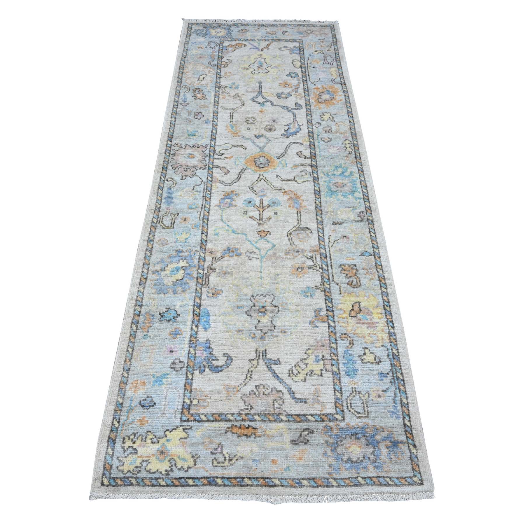 Oushak-And-Peshawar-Hand-Knotted-Rug-446765