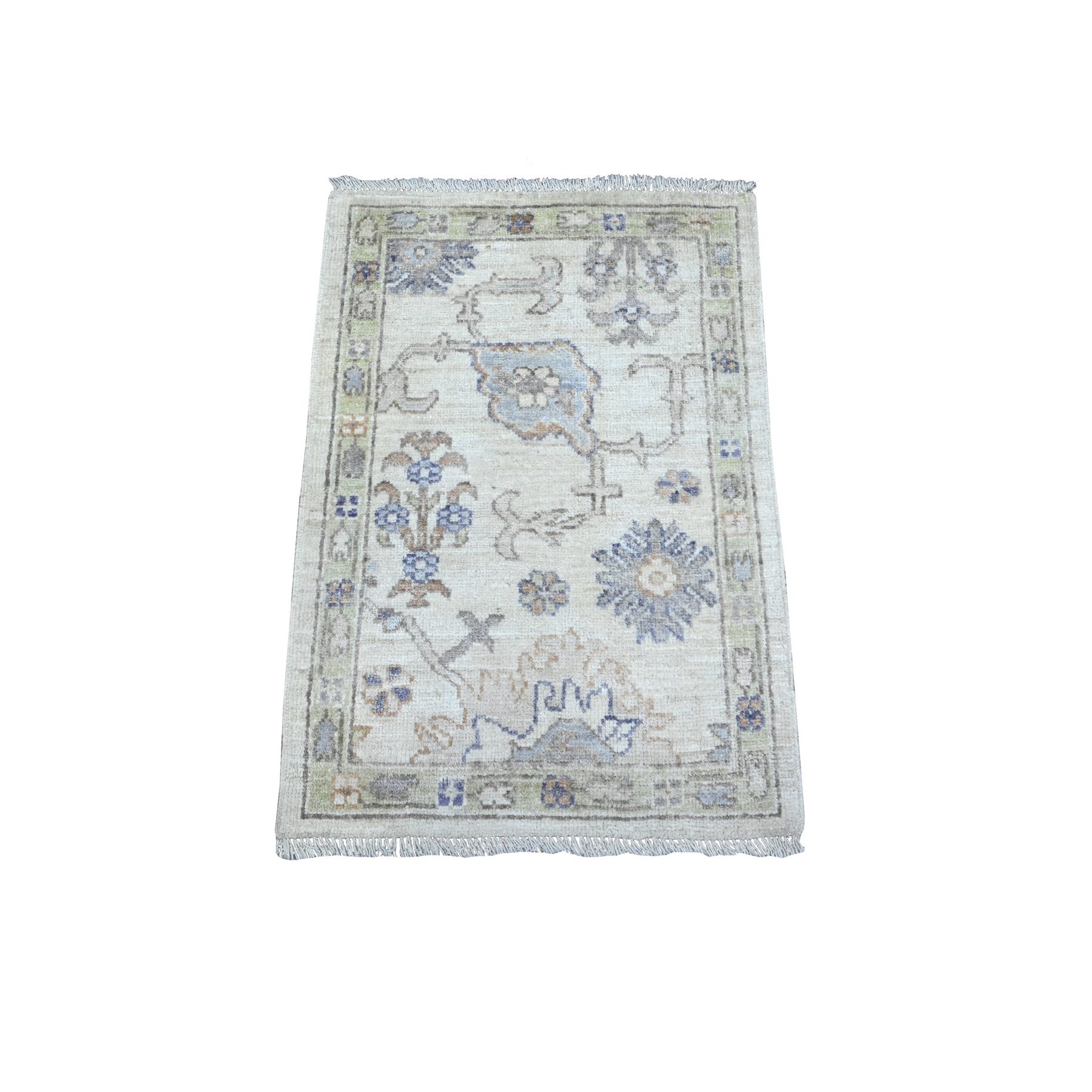 Oushak-And-Peshawar-Hand-Knotted-Rug-446770