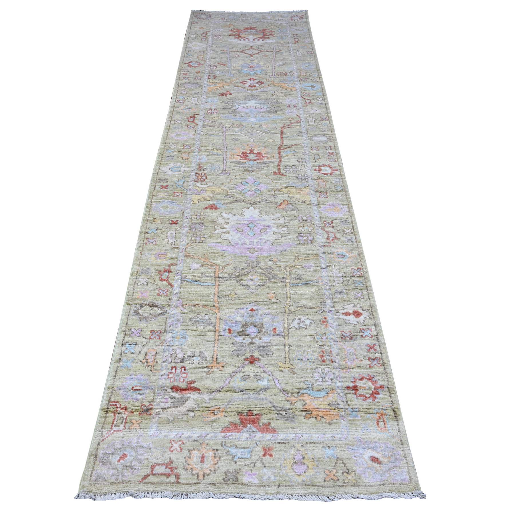 Oushak-And-Peshawar-Hand-Knotted-Rug-446785